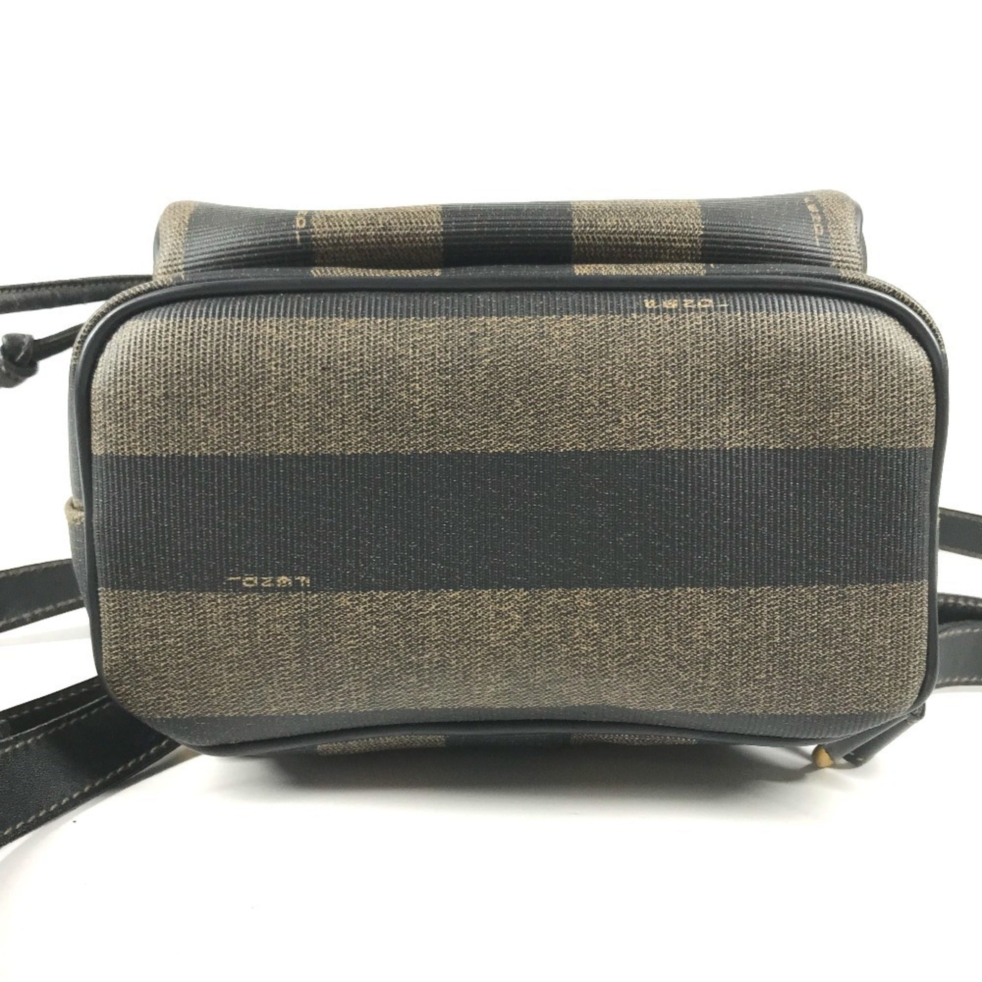 Fendi Black Khaki Pvc Leather Backpack (Pre-Owned)