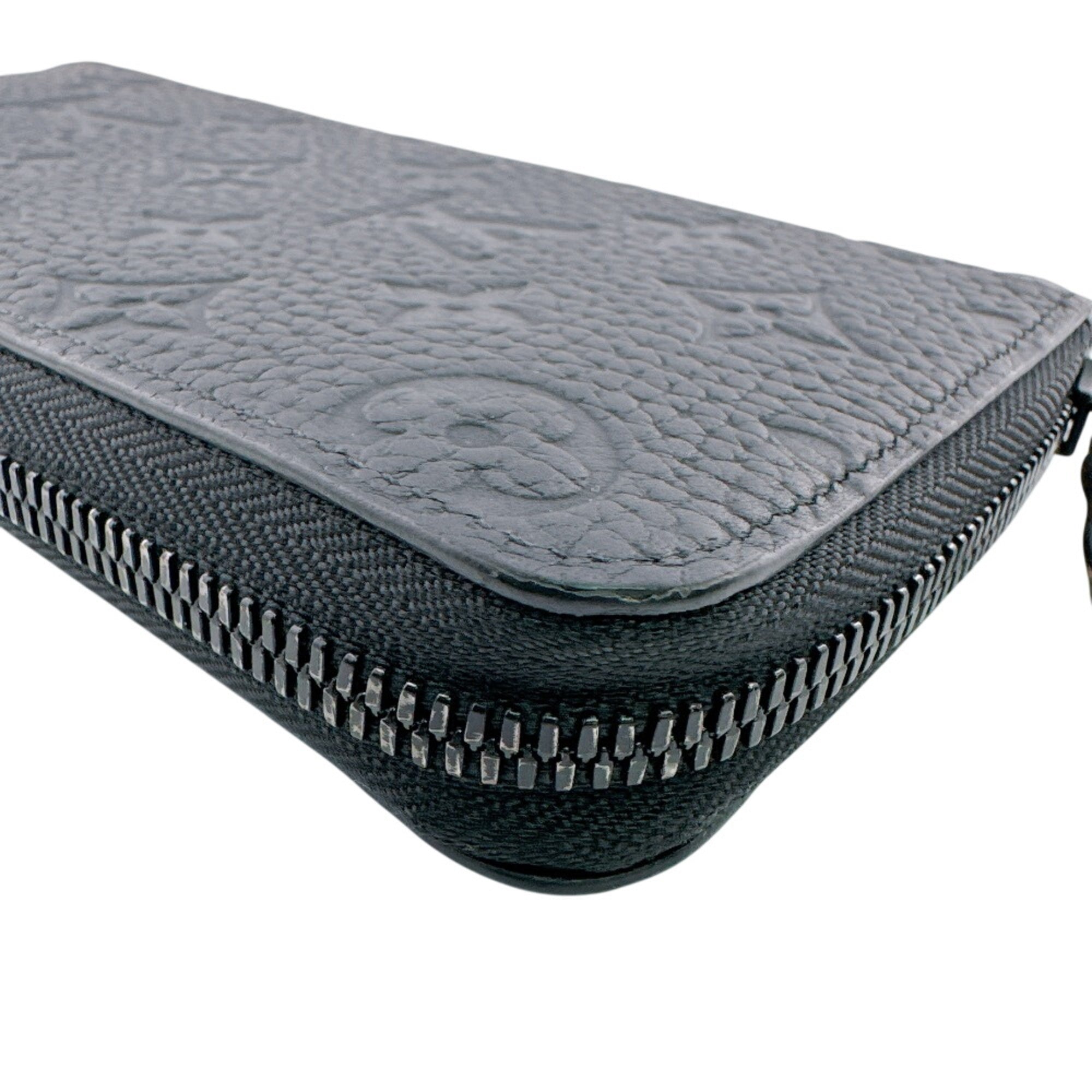 Louis Vuitton Black Leather Long Wallet (Bi-Fold) (Pre-Owned)
