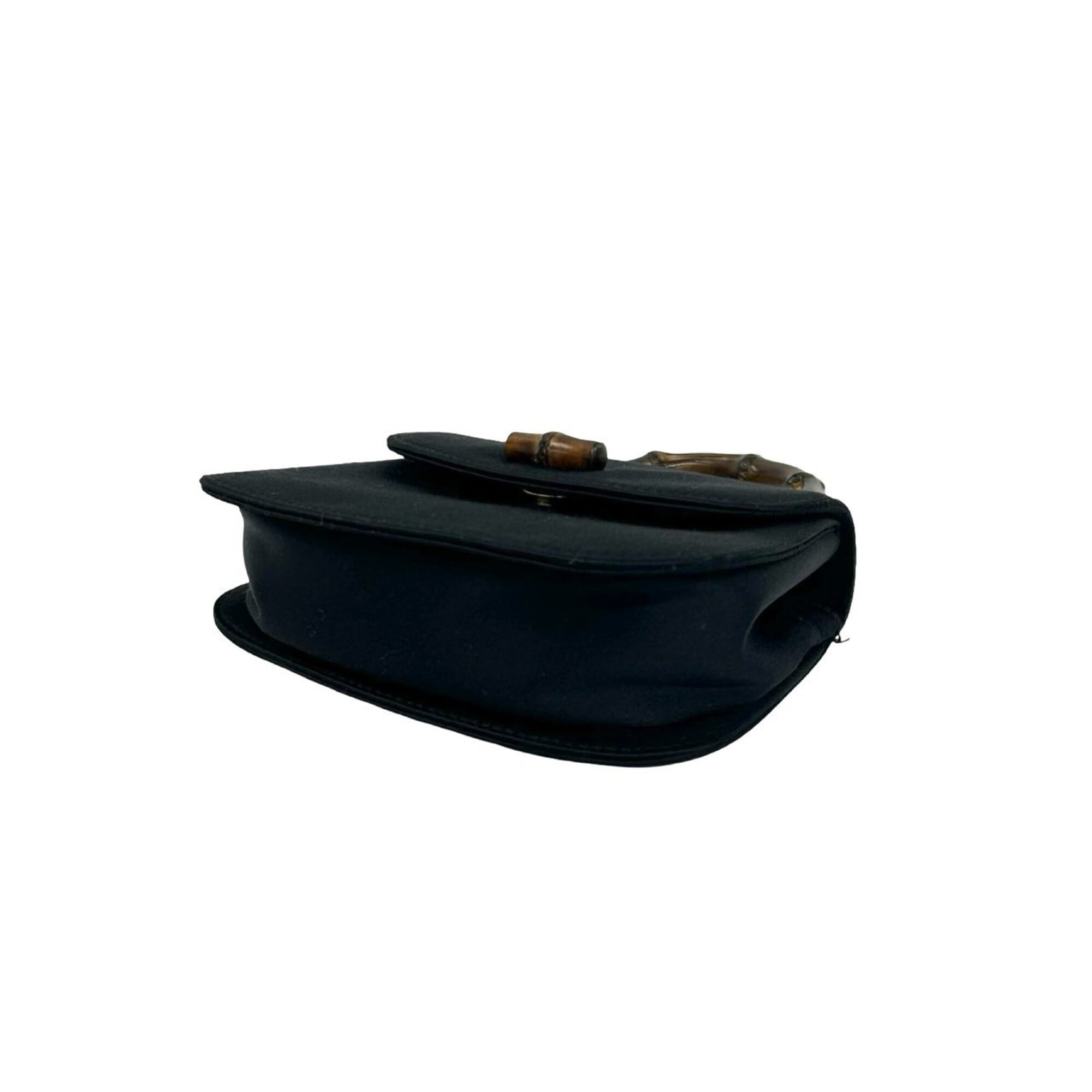Gucci Black Satin Handbag Shoulder Bag (Pre-Owned)