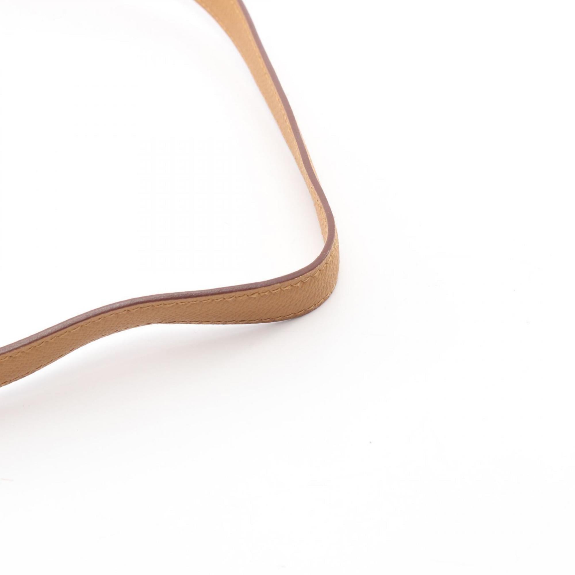 Hermes Brown Lime Leather Handbag Shoulder Bag (Pre-Owned)