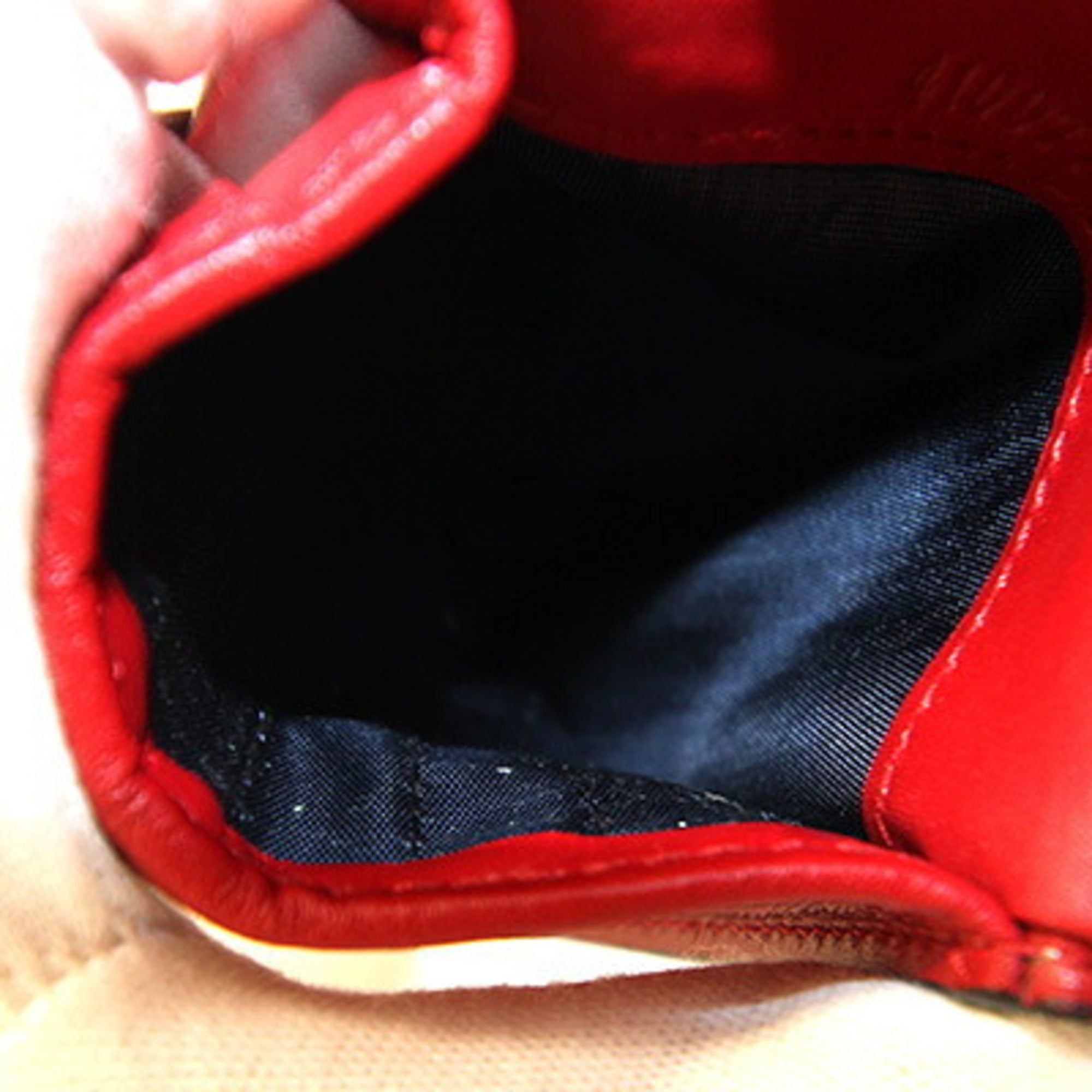 Gucci Beige Blue Red Color Pvc Leather Coin Purse/Coin Case (Pre-Owned)