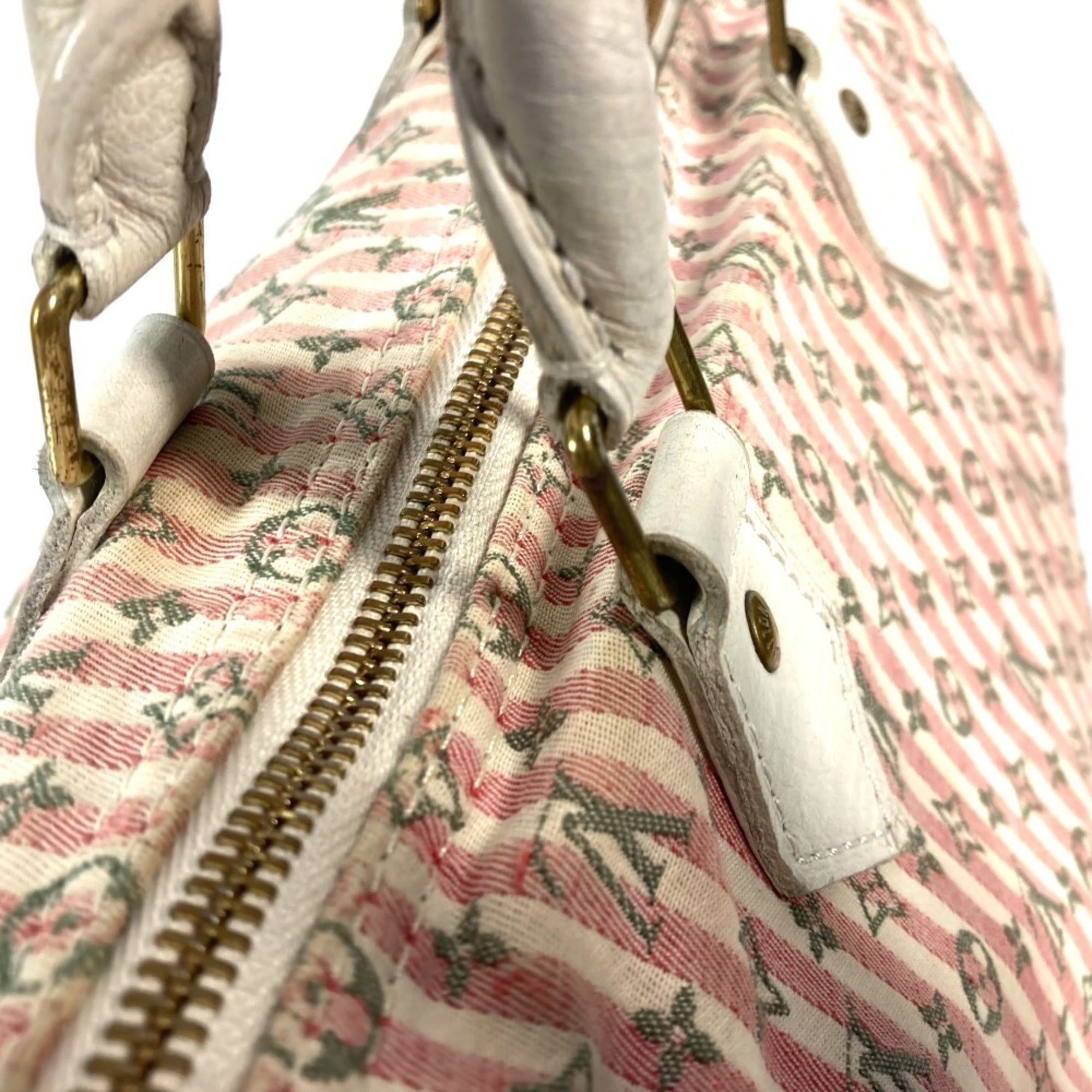 Louis Vuitton Monogram Mini Lin Pink Monogram Mini Lin Boston Bag Handbag (Pre-Owned)