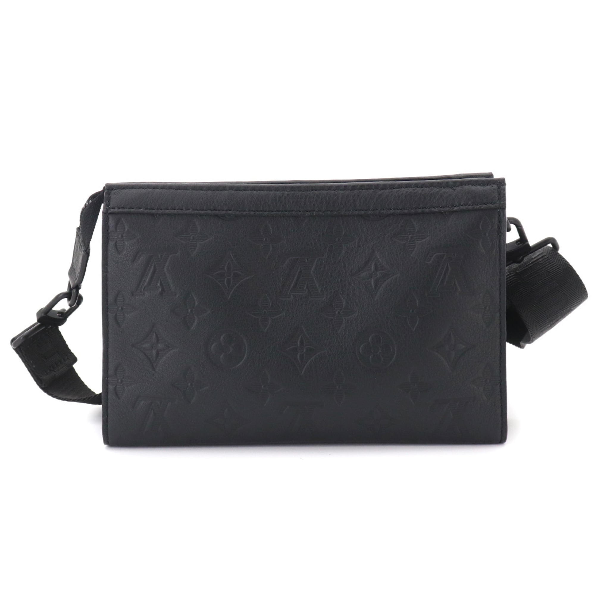 Louis Vuitton Black Monogram Shadow Leather Shoulder Bag (Pre-Owned)