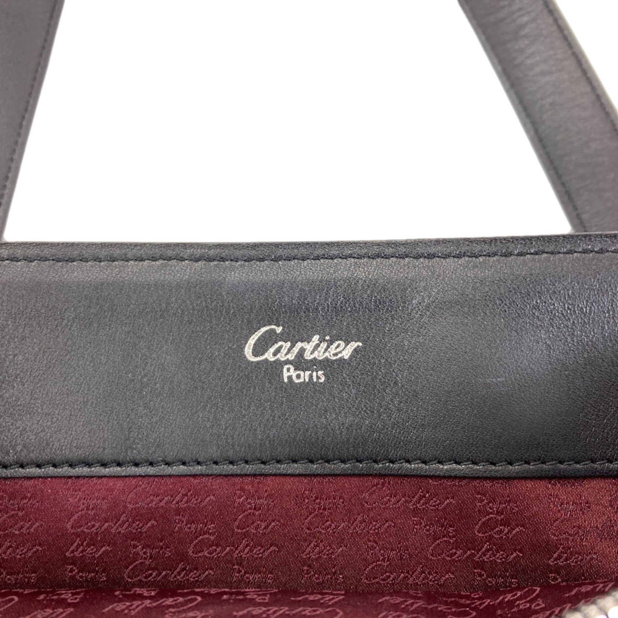 Cartier Black Leather Tote Bag (Pre-Owned)