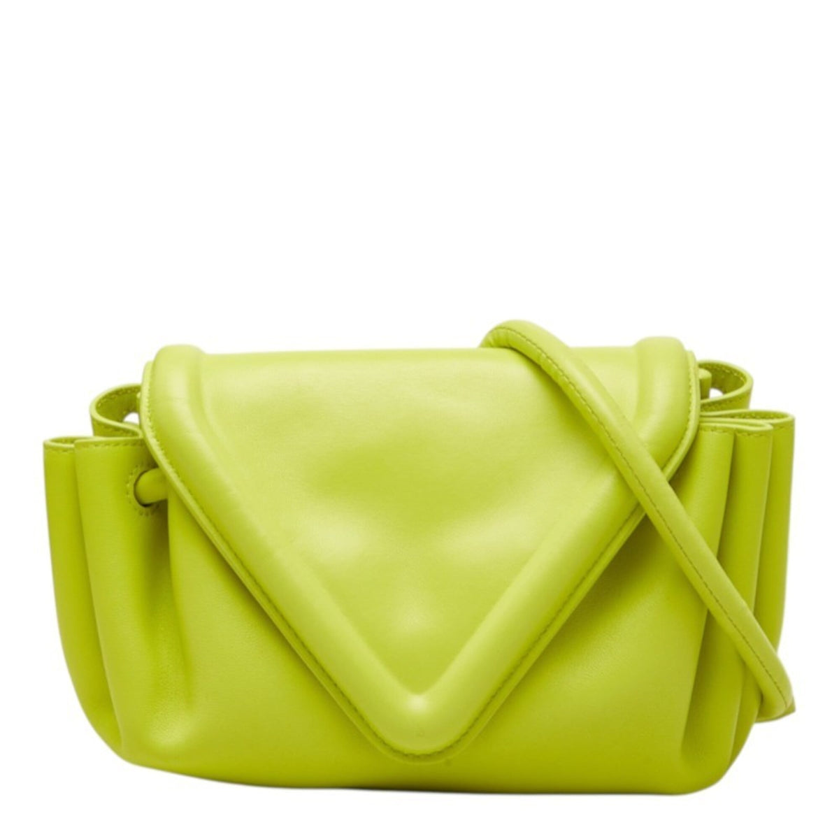 Bottega Veneta Green Yellow Leather Shoulder Bag (Pre-Owned)