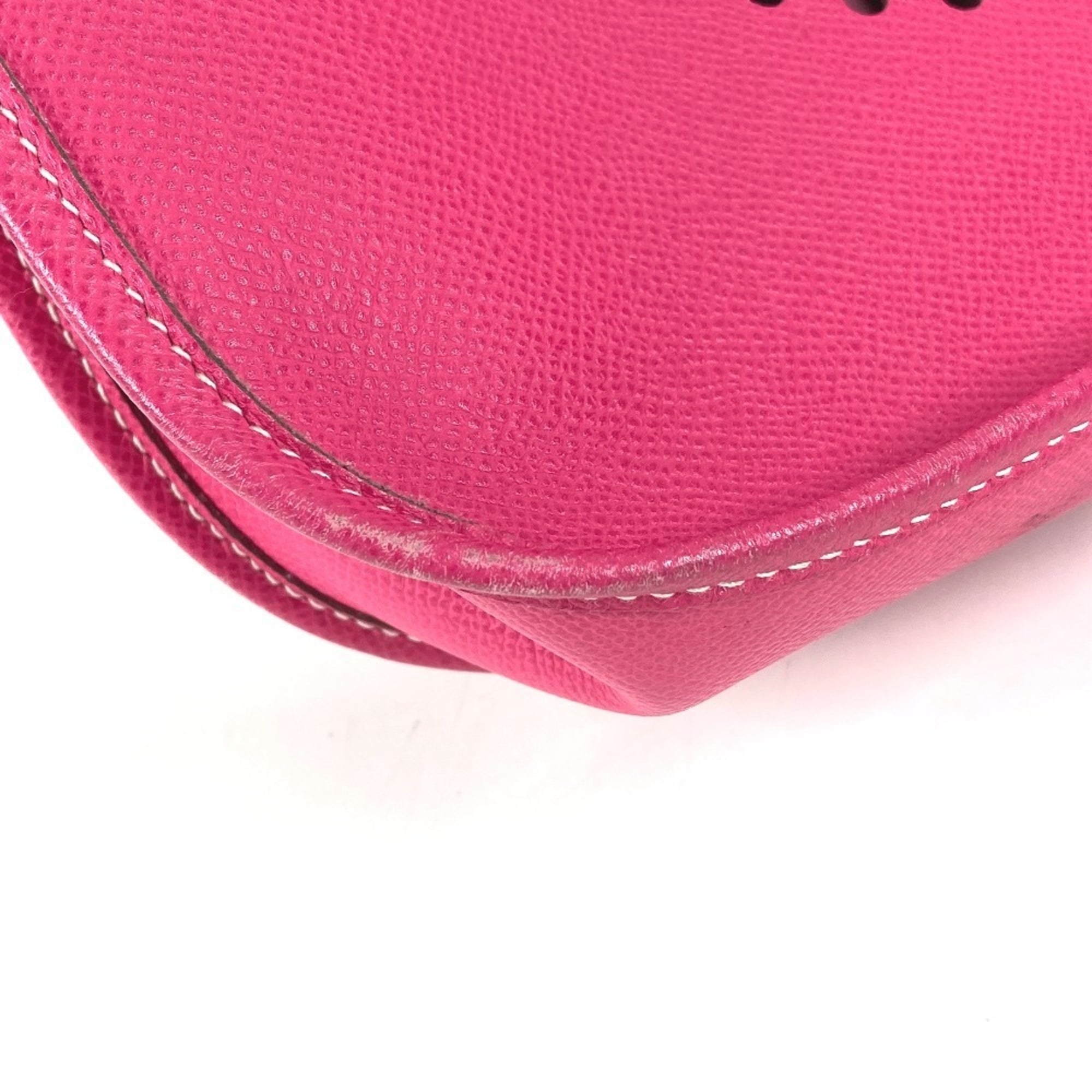 Hermes Pink Rose Tyrien Epsom Leather Pochette Shoulder Bag (Pre-Owned)