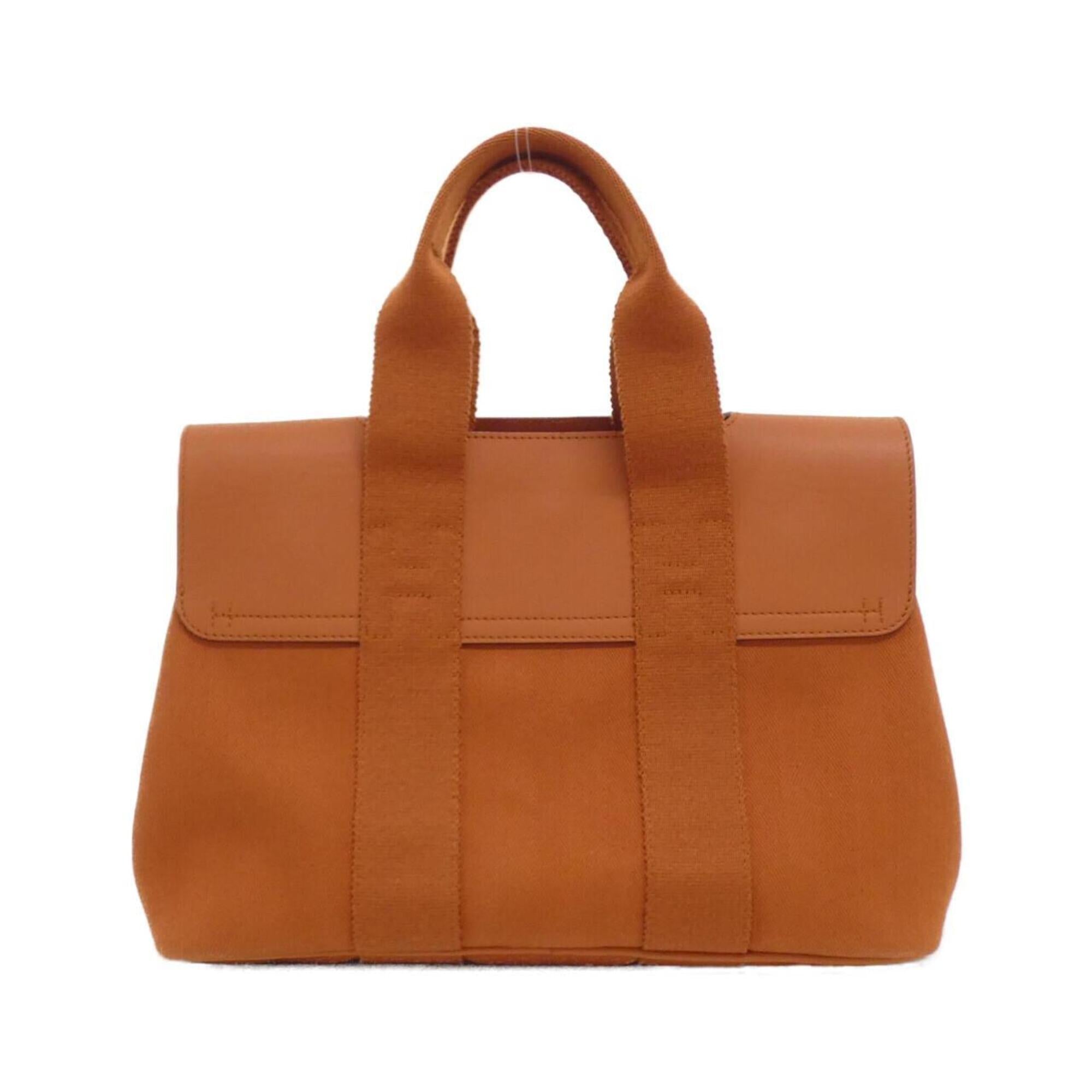 Hermes Brique Toile Chevron Handbag (Pre-Owned)