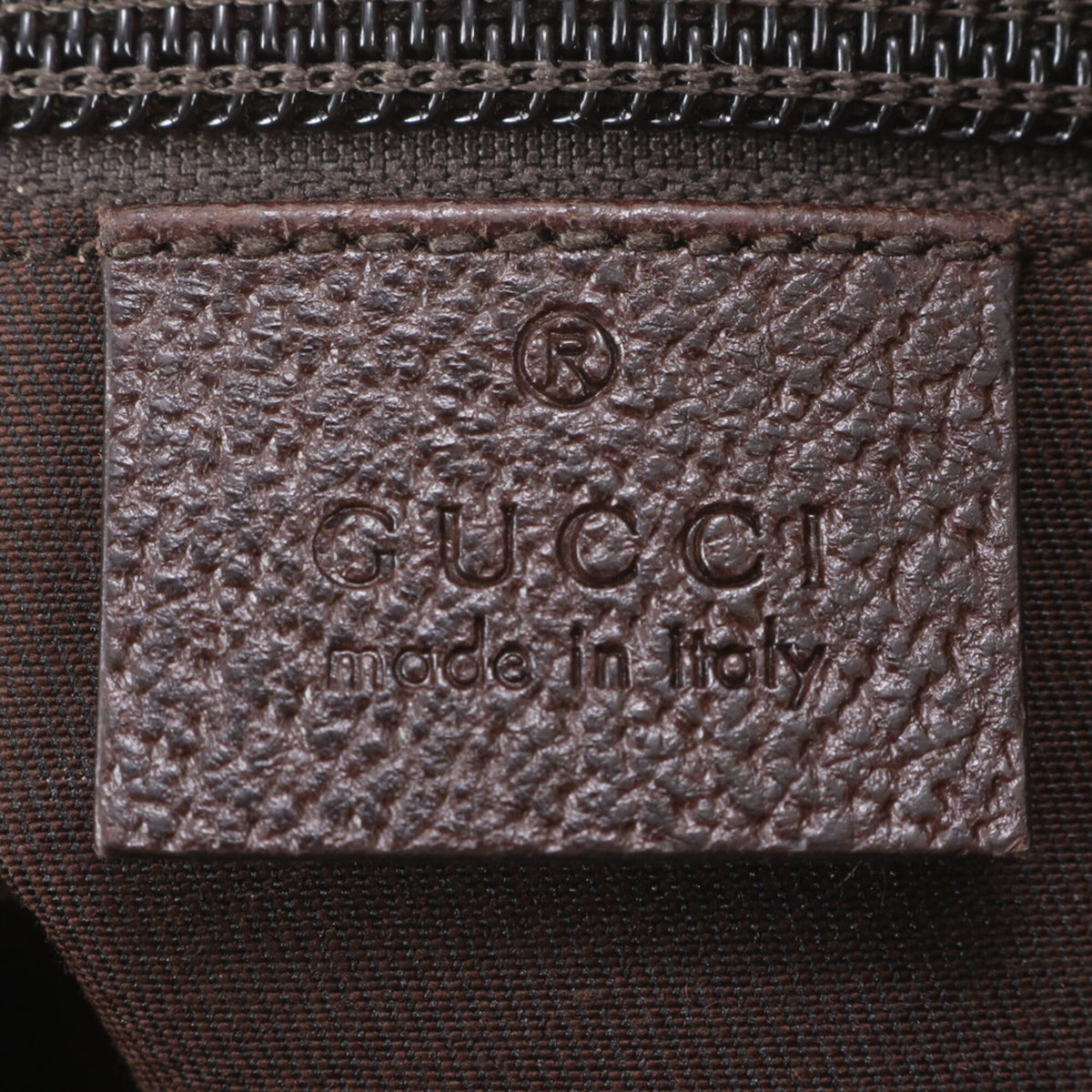 Gucci Brown Leather Canvas Messenger Bag Shoulder Bag (Pre-Owned)