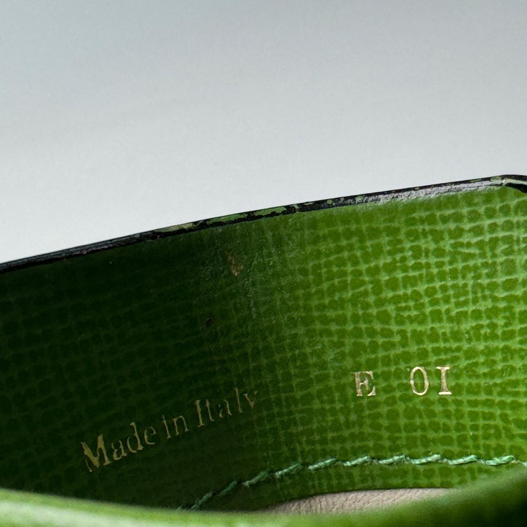 Valextra Glass Green Leather Money Clip (Pre-Owned)