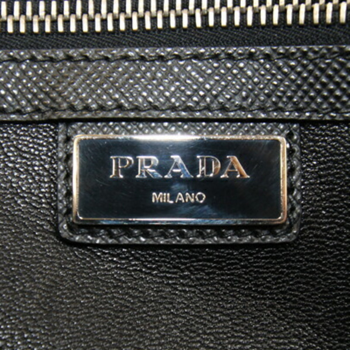 Prada Black Leather Clutch Bag (Pre-Owned)