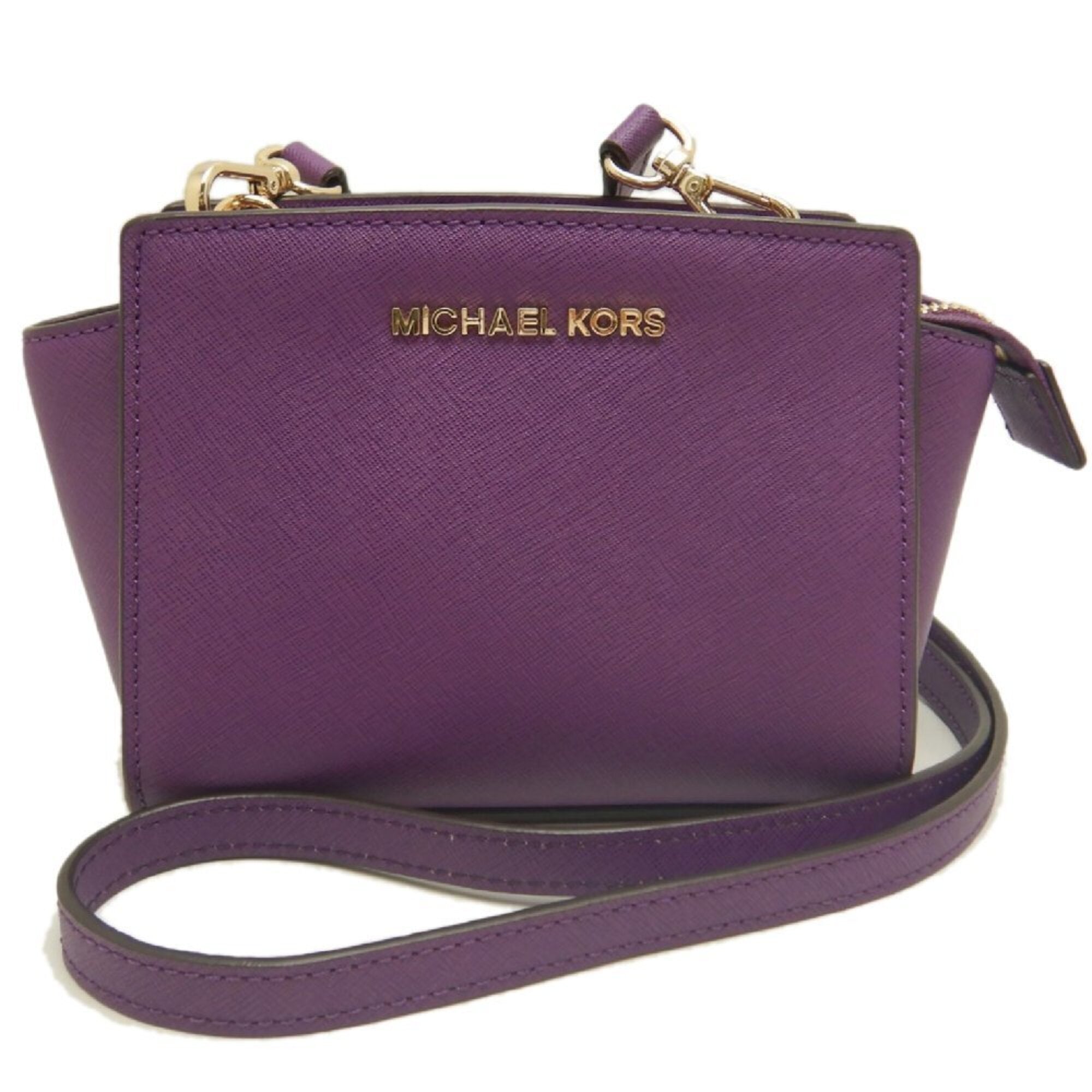 Michael Kors Purple Leather Shoulder Bag (Pre-Owned)