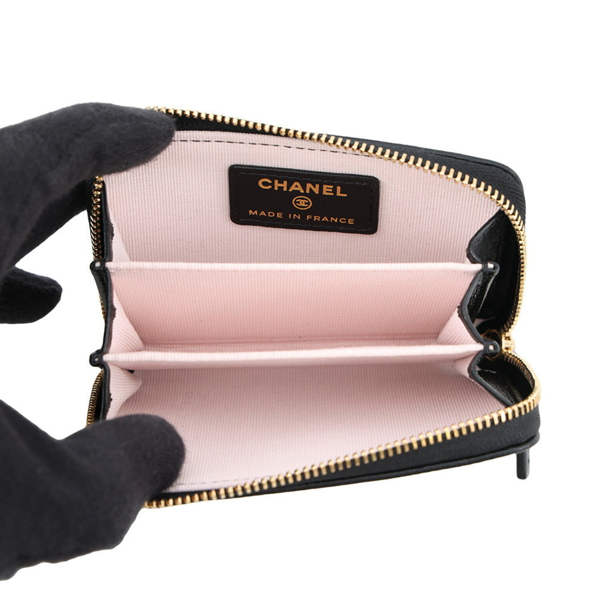 Chanel Black Leather Coin Purse/Coin Case (Pre-Owned)