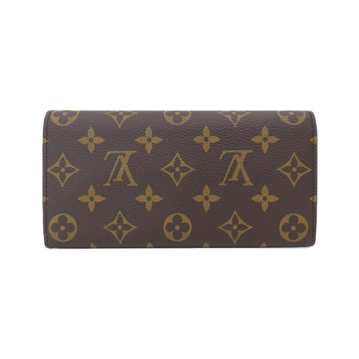 Louis Vuitton Brown Coated Canvas Long Wallet (Bi-Fold) (Pre-Owned)