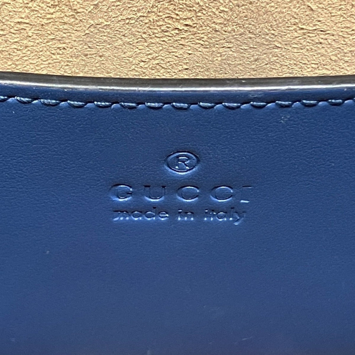 Gucci Blue Quilting Shoulder Bag (Pre-Owned)