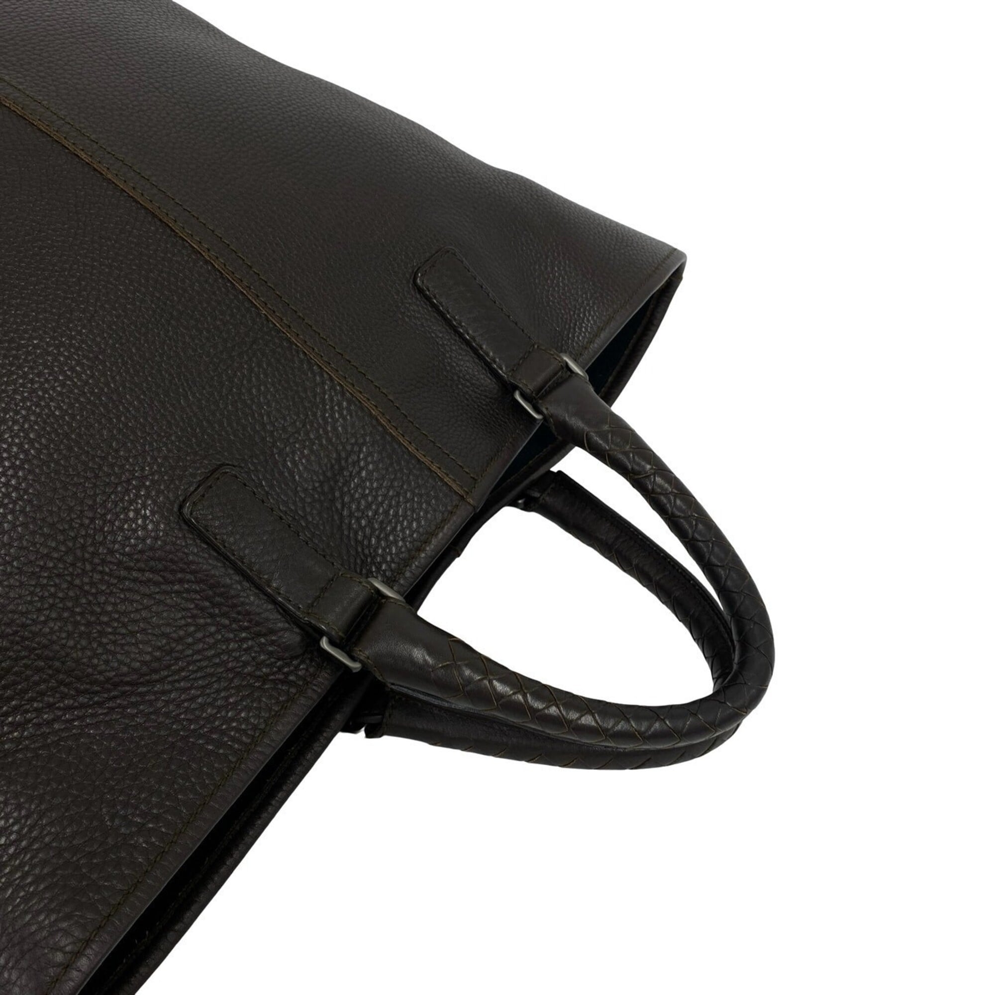 Bottega Veneta Brown Leather Handbag Tote Bag (Pre-Owned)