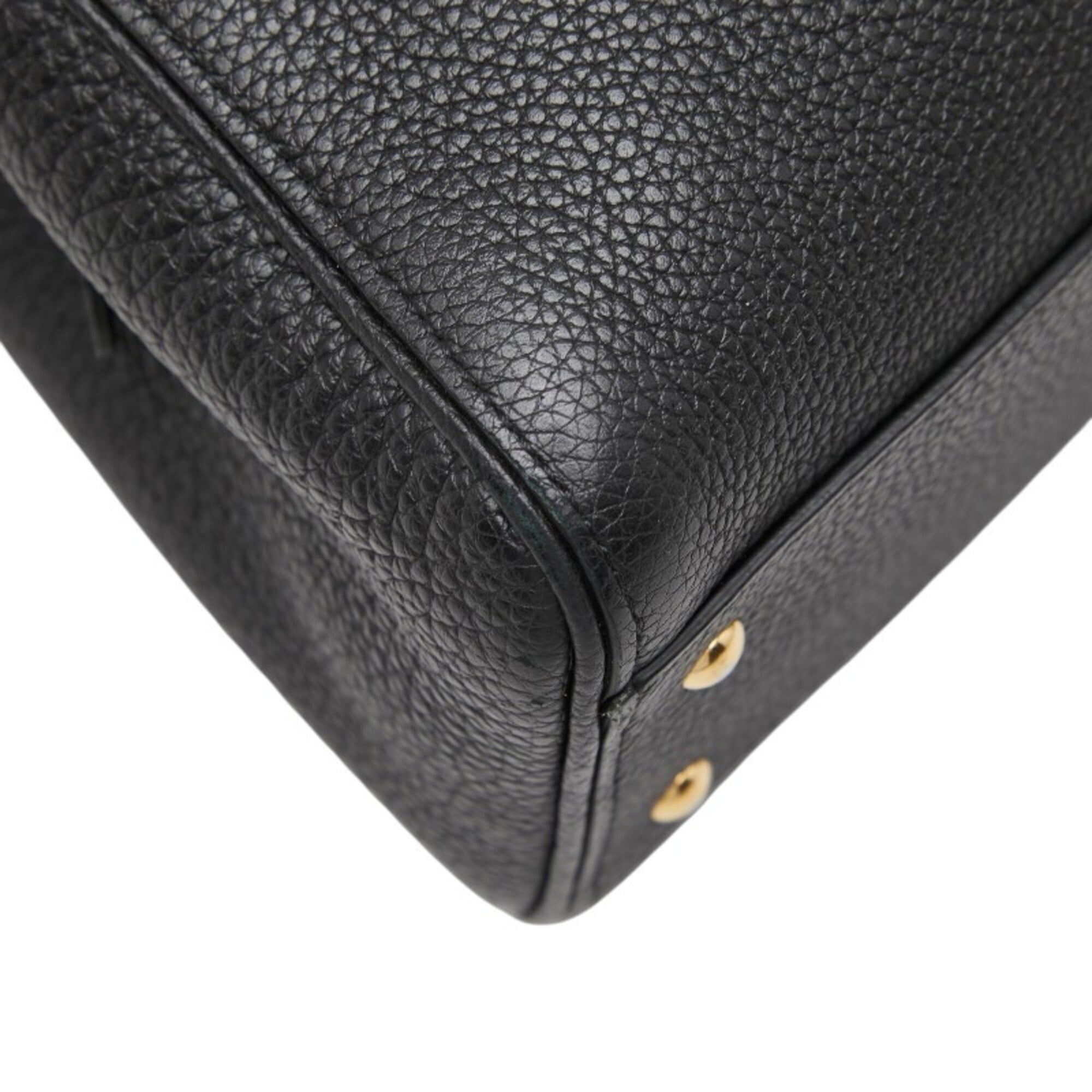 Gucci Black Leather Handbag Shoulder Bag (Pre-Owned)