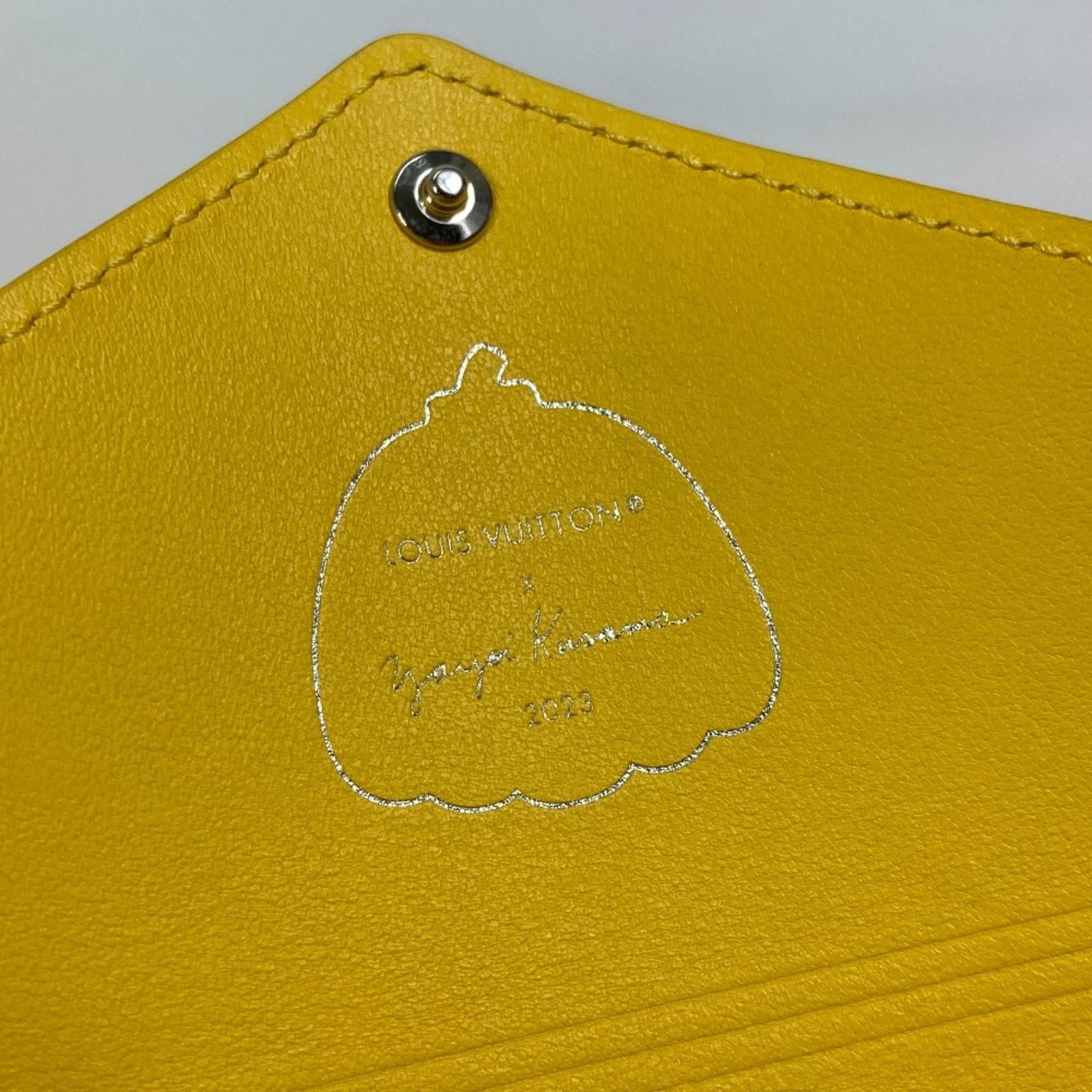 Louis Vuitton Black Yellow Leather Pochette Pouch (Pre-Owned)