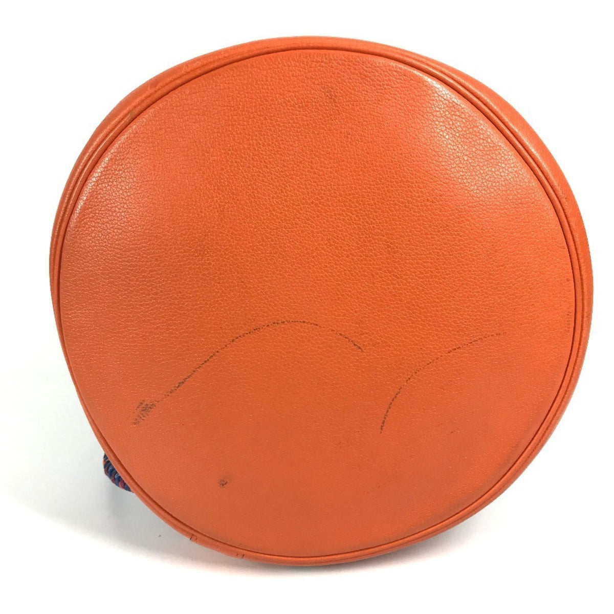 Hermes Blue Orange Silk Leather Shoulder Bag (Pre-Owned)