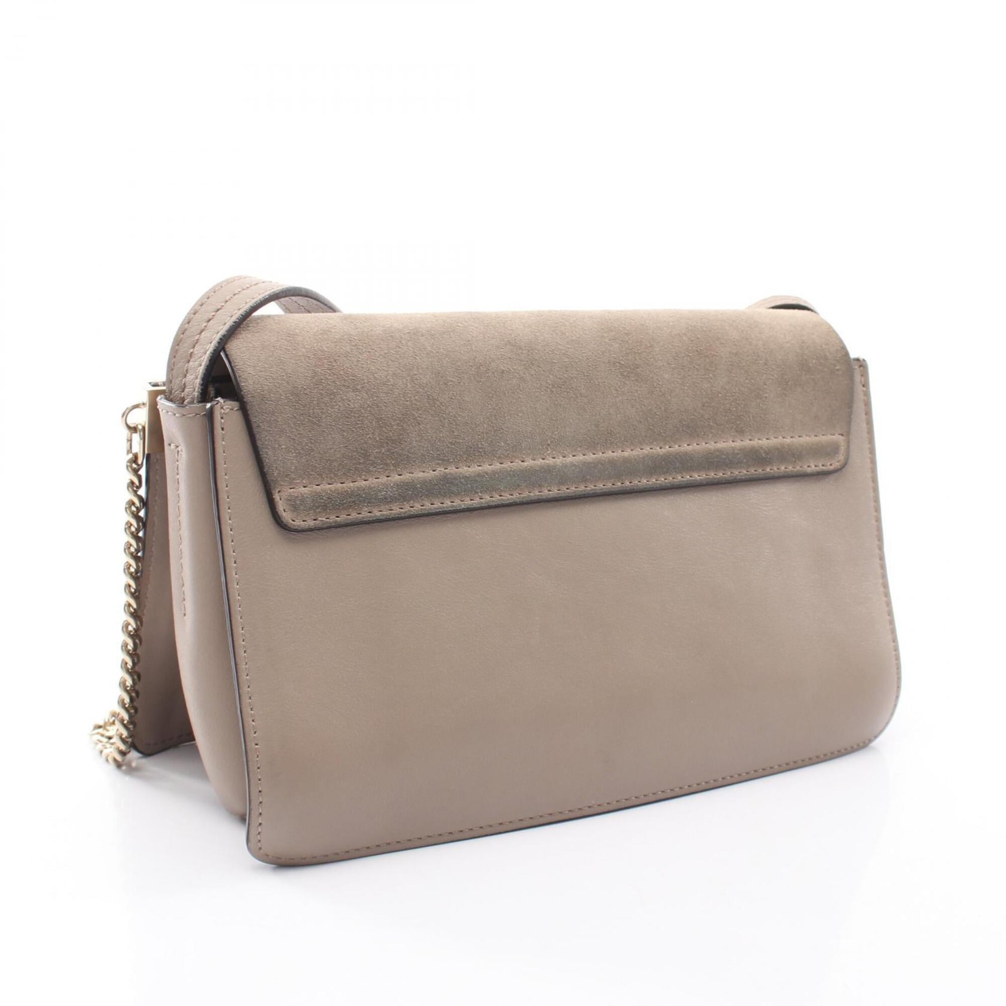 Chloé Beige Leather Suede Handbag Shoulder Bag (Pre-Owned)