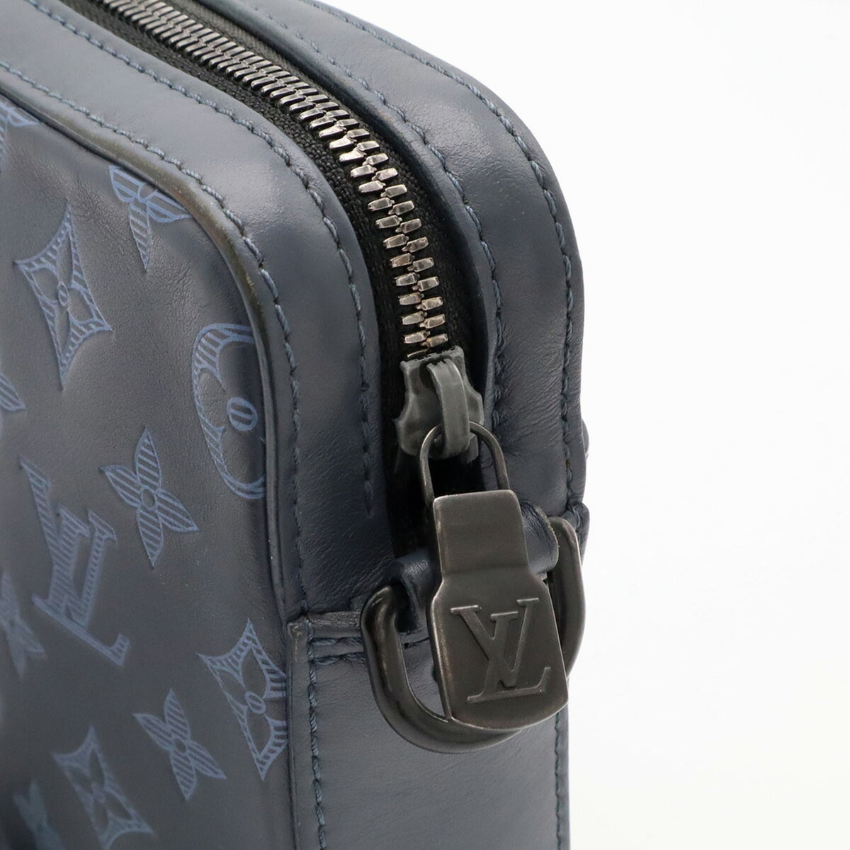 Louis Vuitton Navy Monogram Shadow Shoulder Bag (Pre-Owned)