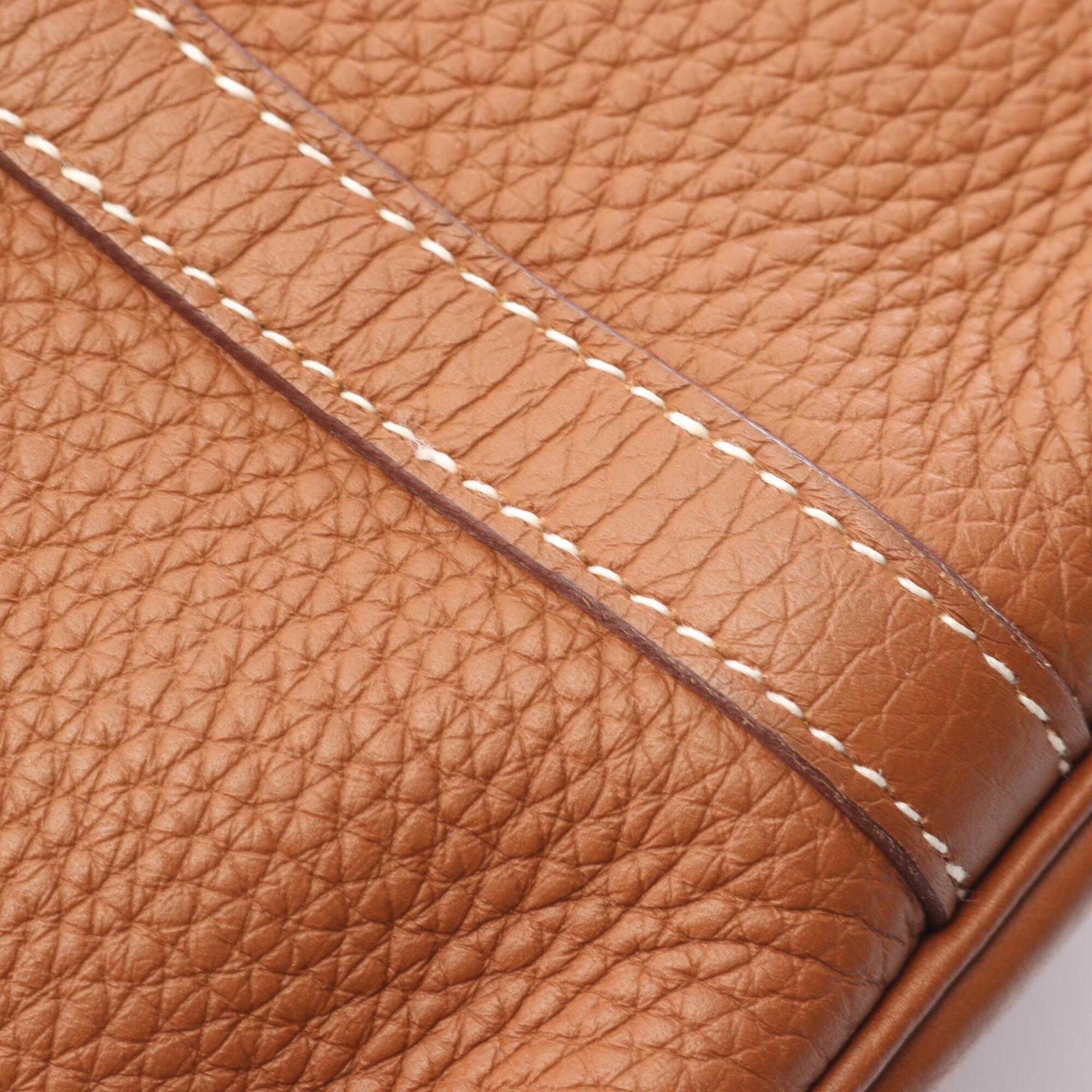 Hermes Brown Taurillon Clemence Leather Leather Handbag (Pre-Owned)