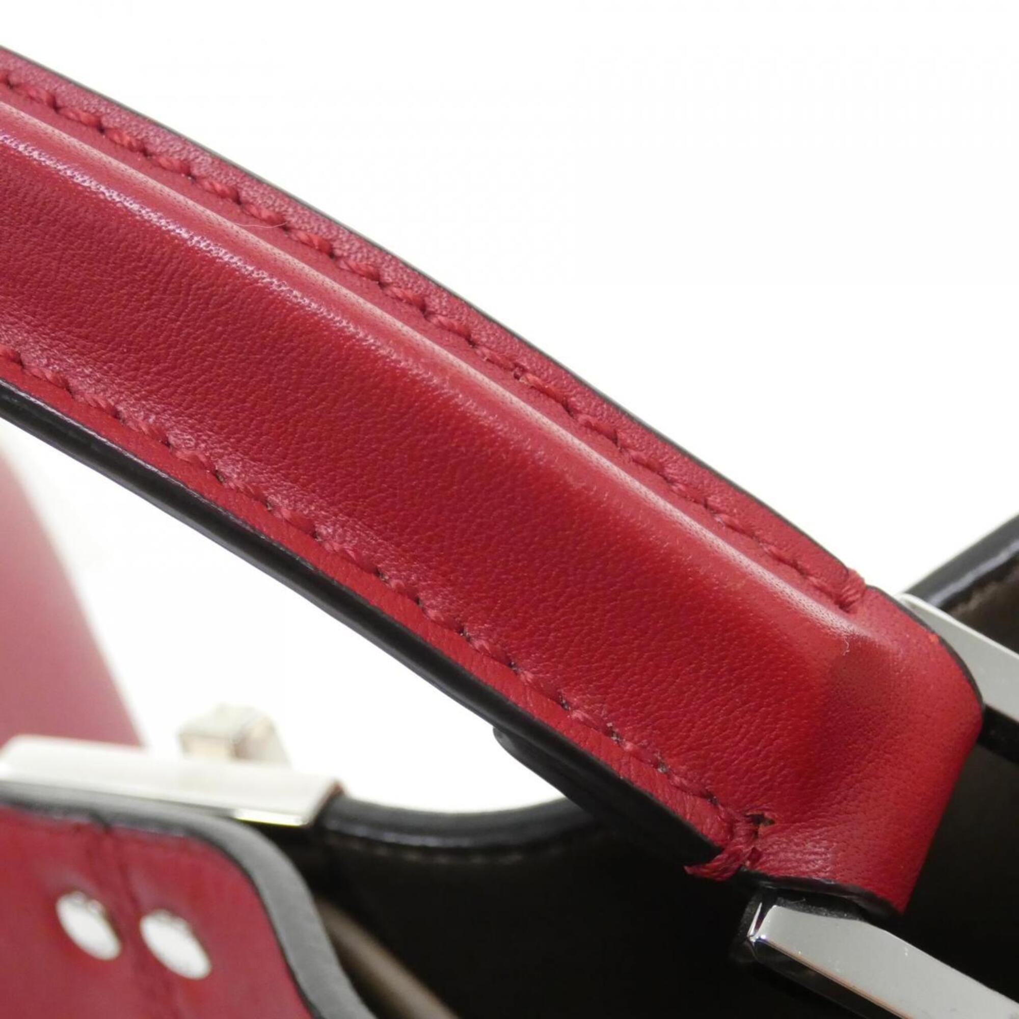 Fendi Red Color Leather Handbag (Pre-Owned)