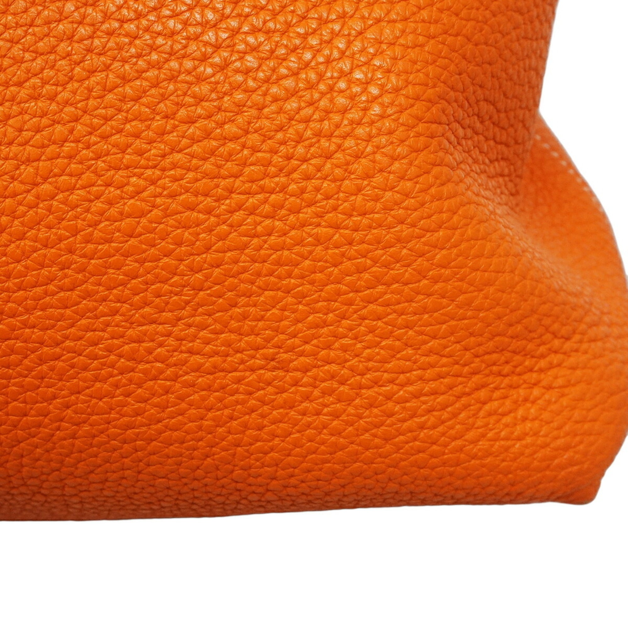 Hermes Gold Orange Taurillon Clemence Leather Tote Bag (Pre-Owned)