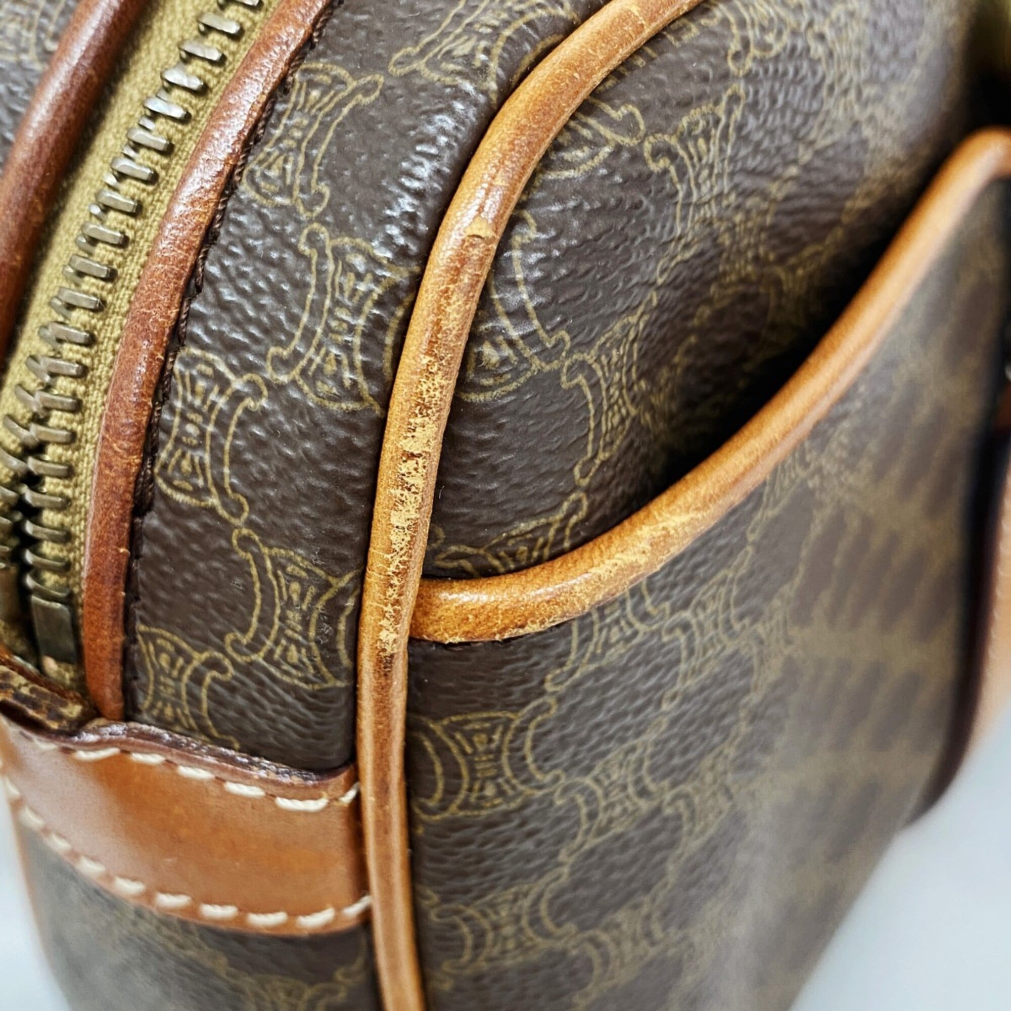 Celine Brown Pvc Shoulder Bag (Pre-Owned)
