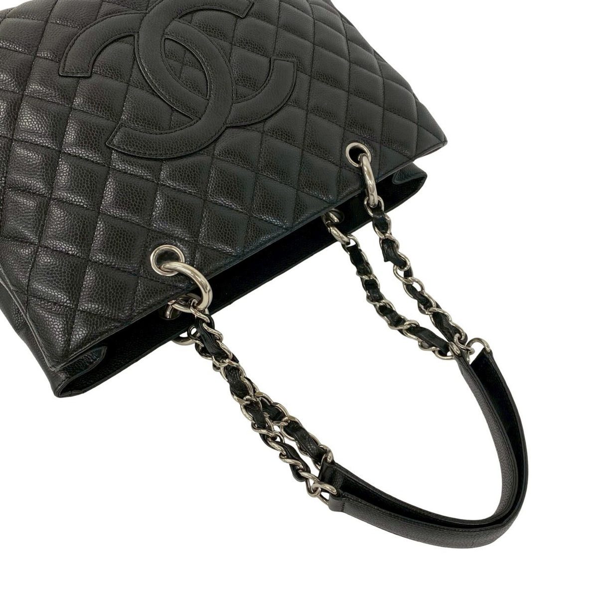 Chanel Black Grained Calfskin Tote Bag (Pre-Owned)