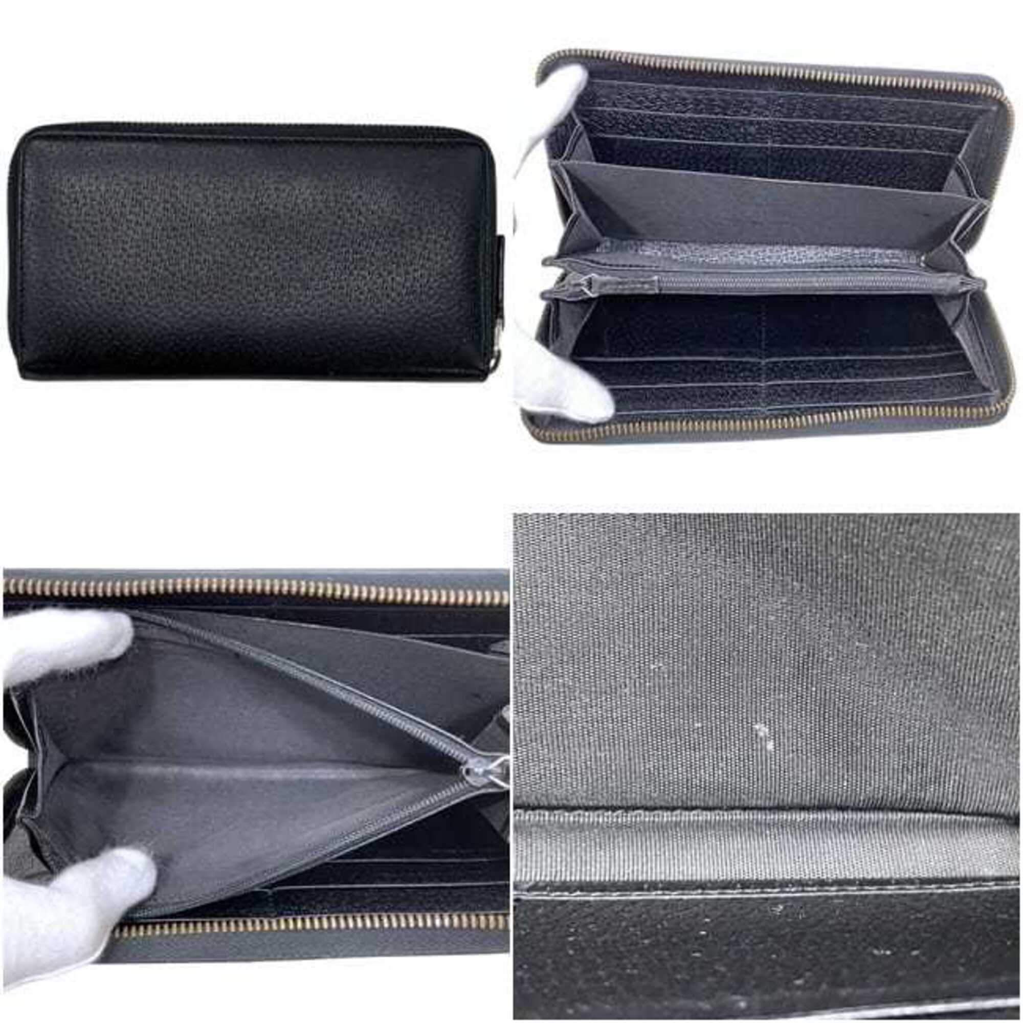 Gucci Black Leather Long Wallet (Bi-Fold) (Pre-Owned)