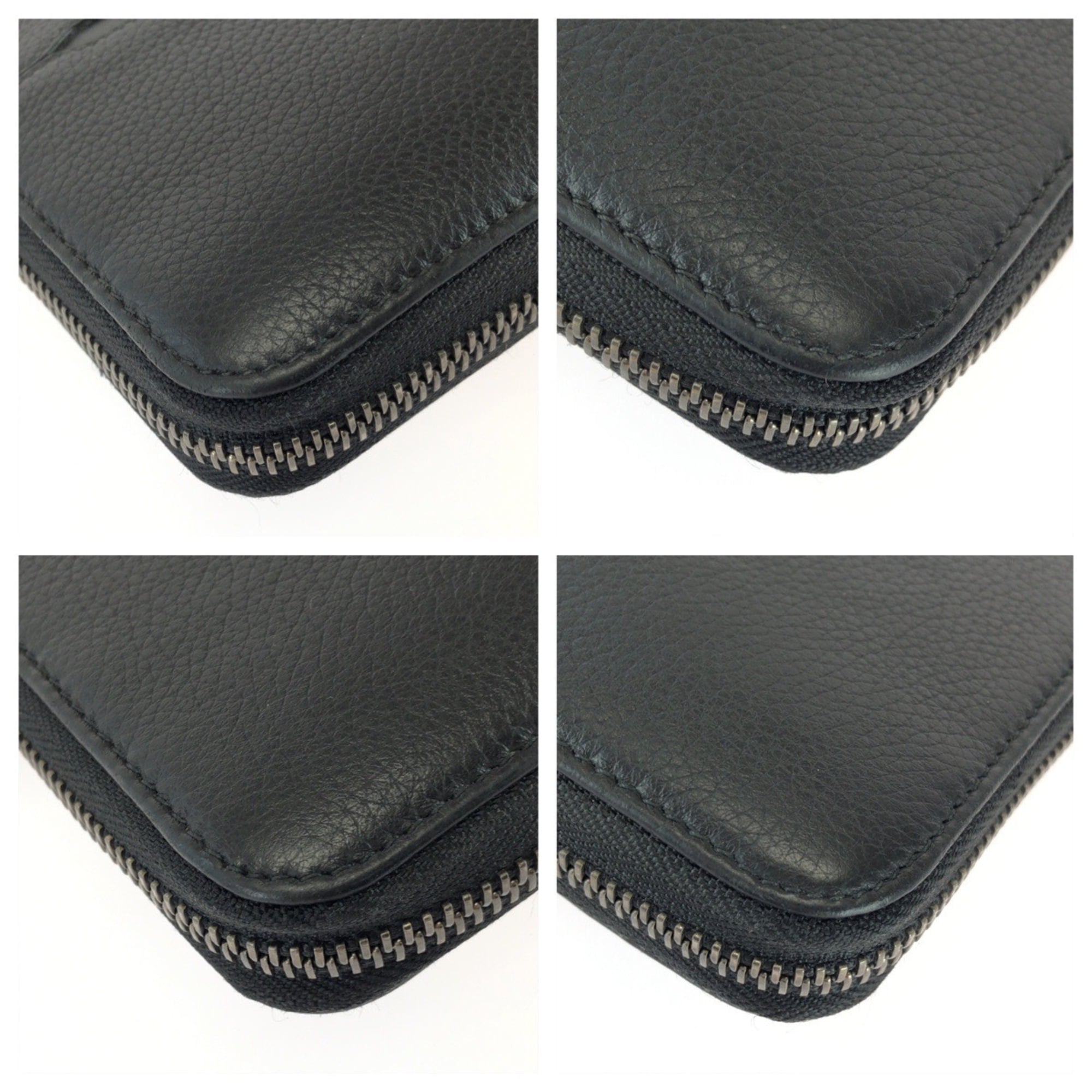 Bvlgari Black Leather Long Wallet (Bi-Fold) (Pre-Owned)