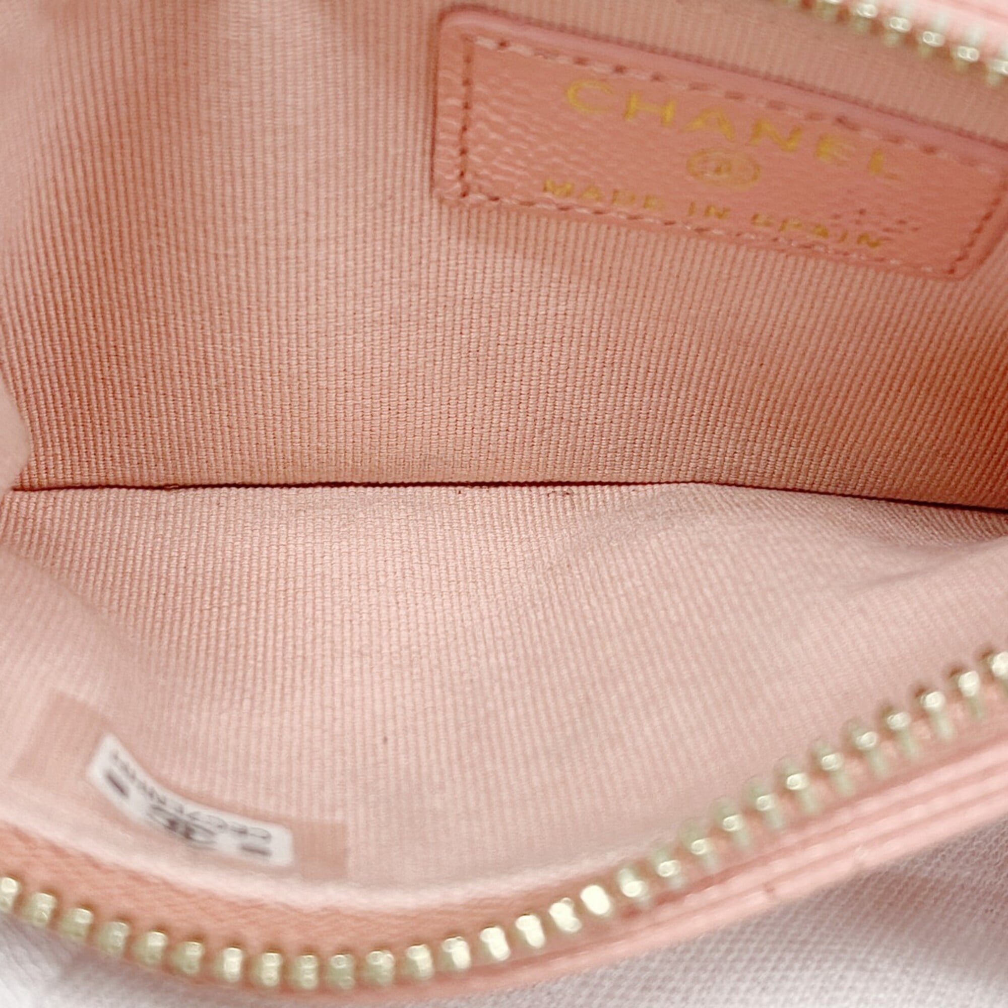 Chanel Salmon Pink Grained Calfskin Coin Purse/Coin Case (Pre-Owned)