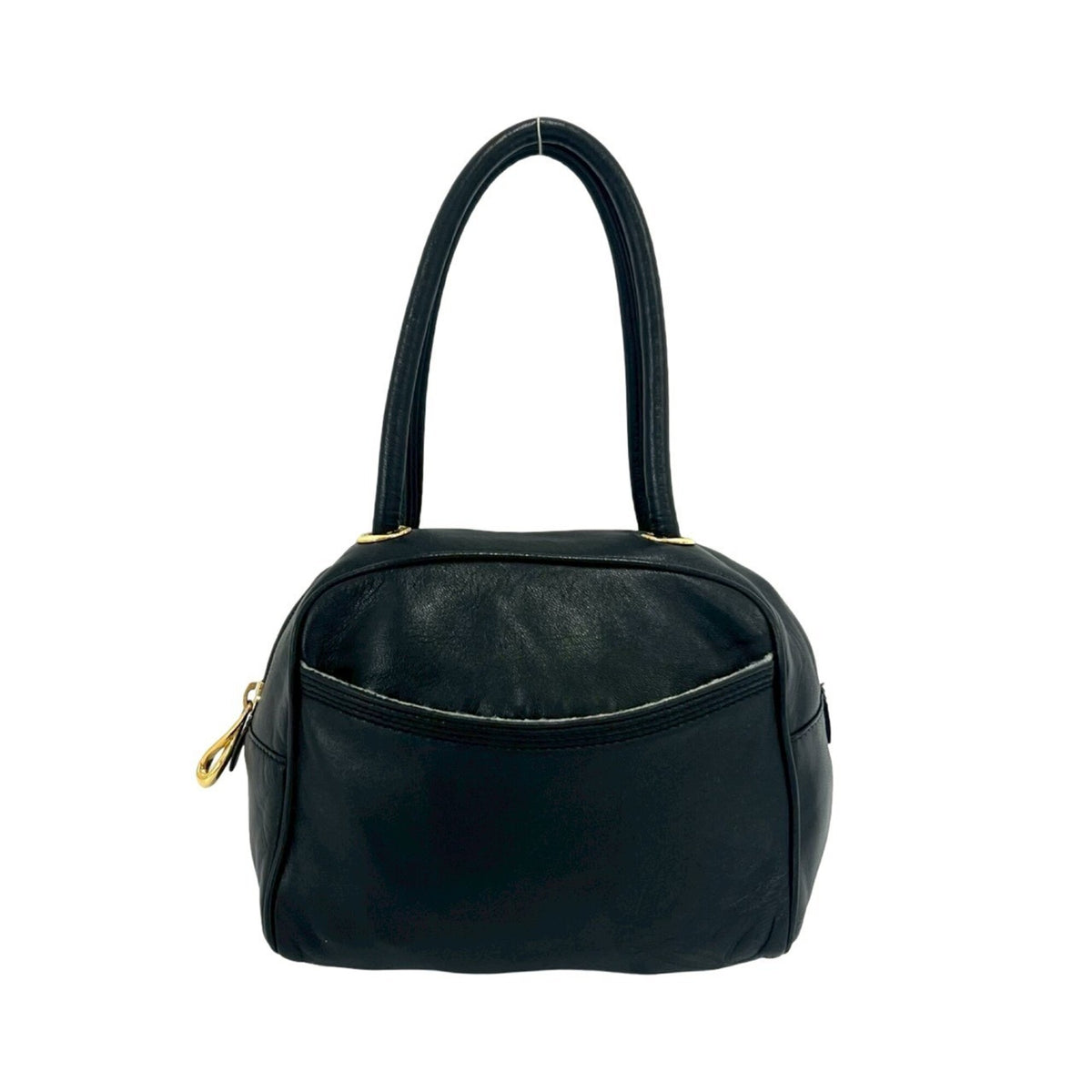 Loewe Black Leather Boston Bag Handbag (Pre-Owned)
