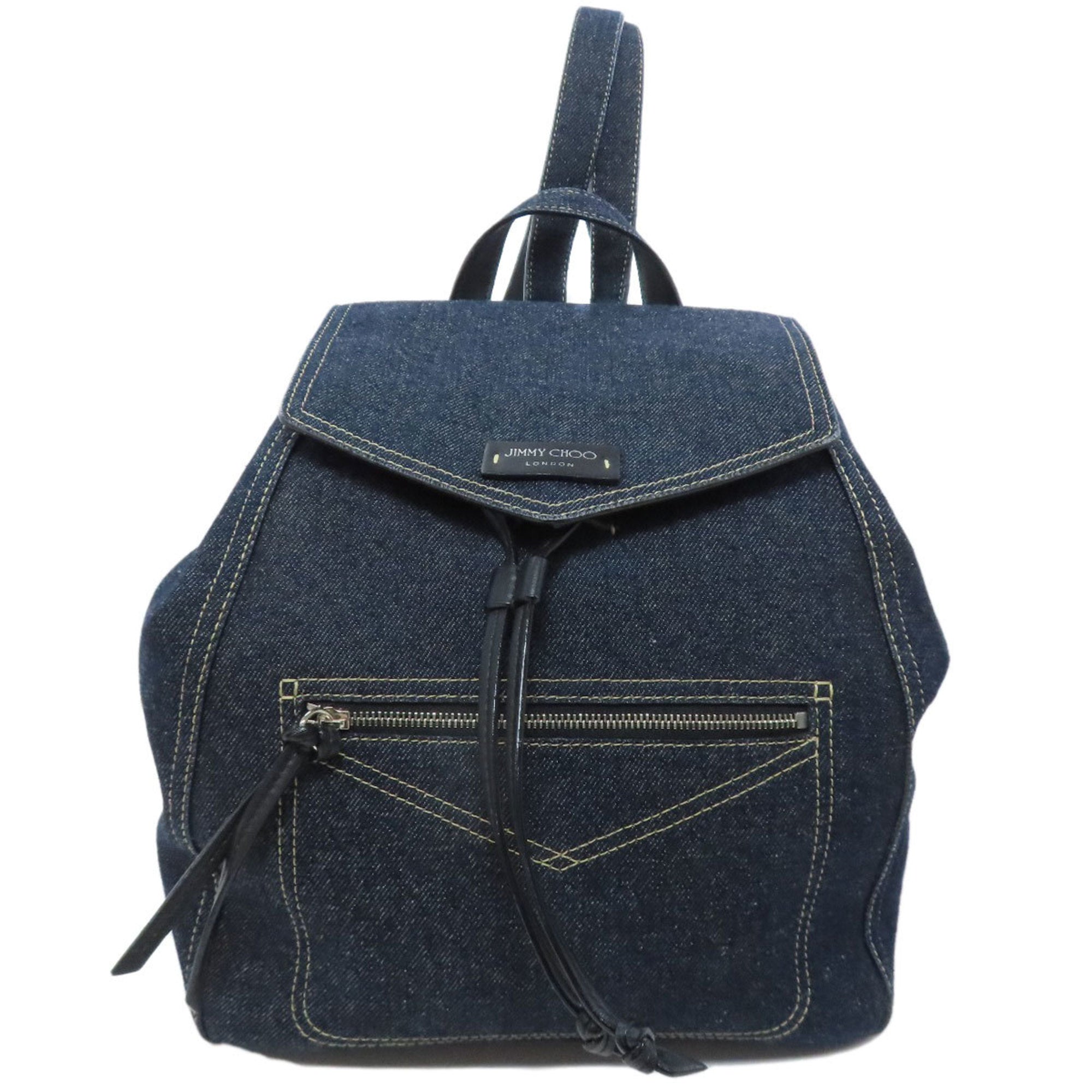 Jimmy Choo Navy Denim Backpack (Pre-Owned)