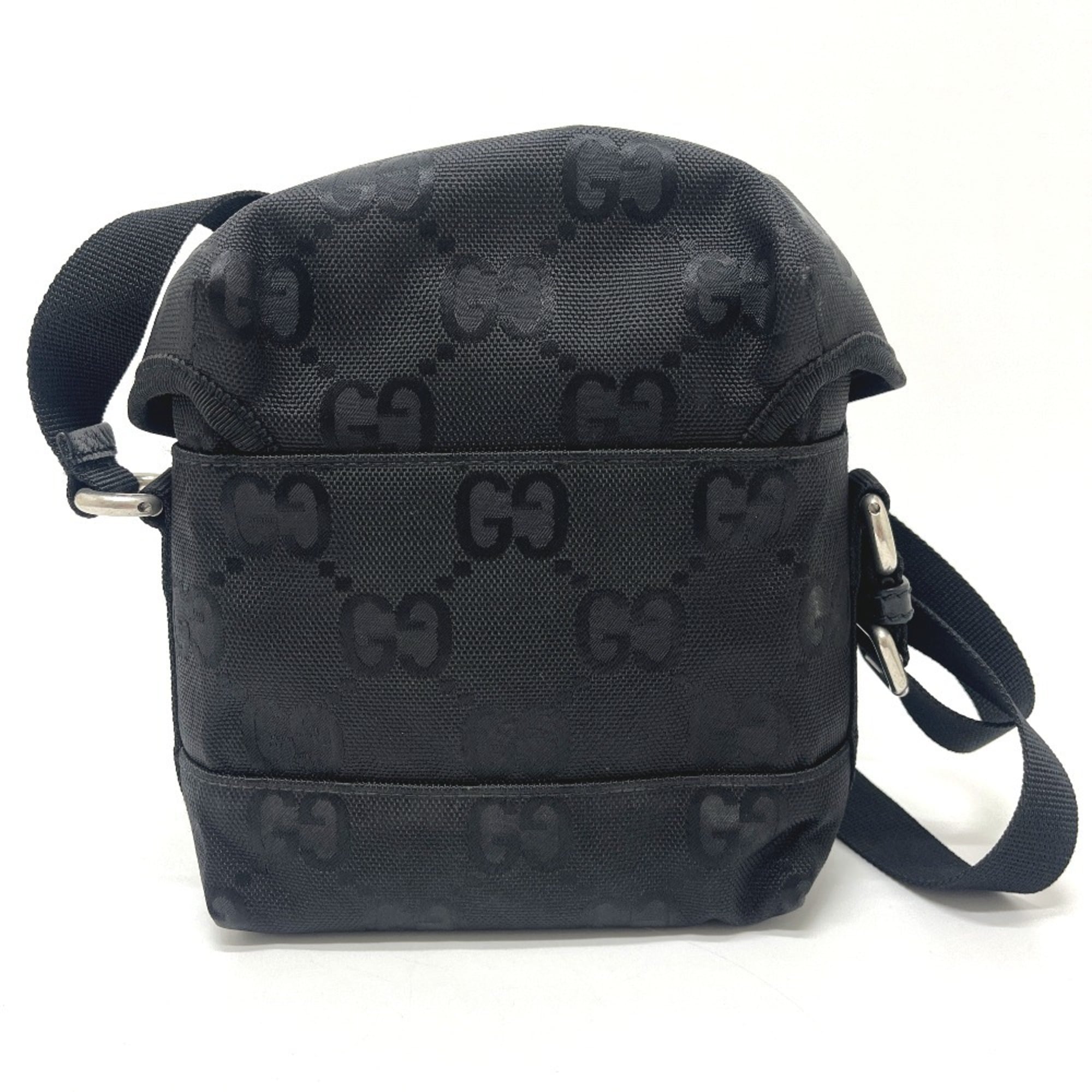 Gucci Black Nylon Leather Handbag Shoulder Bag (Pre-Owned)