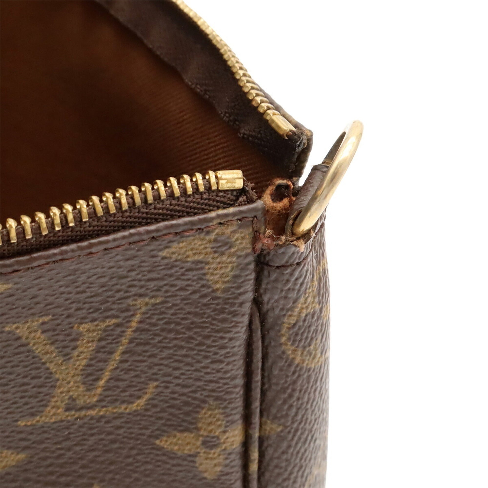 Louis Vuitton Brown Monogram Canvas Handbag Pochette Pouch (Pre-Owned)
