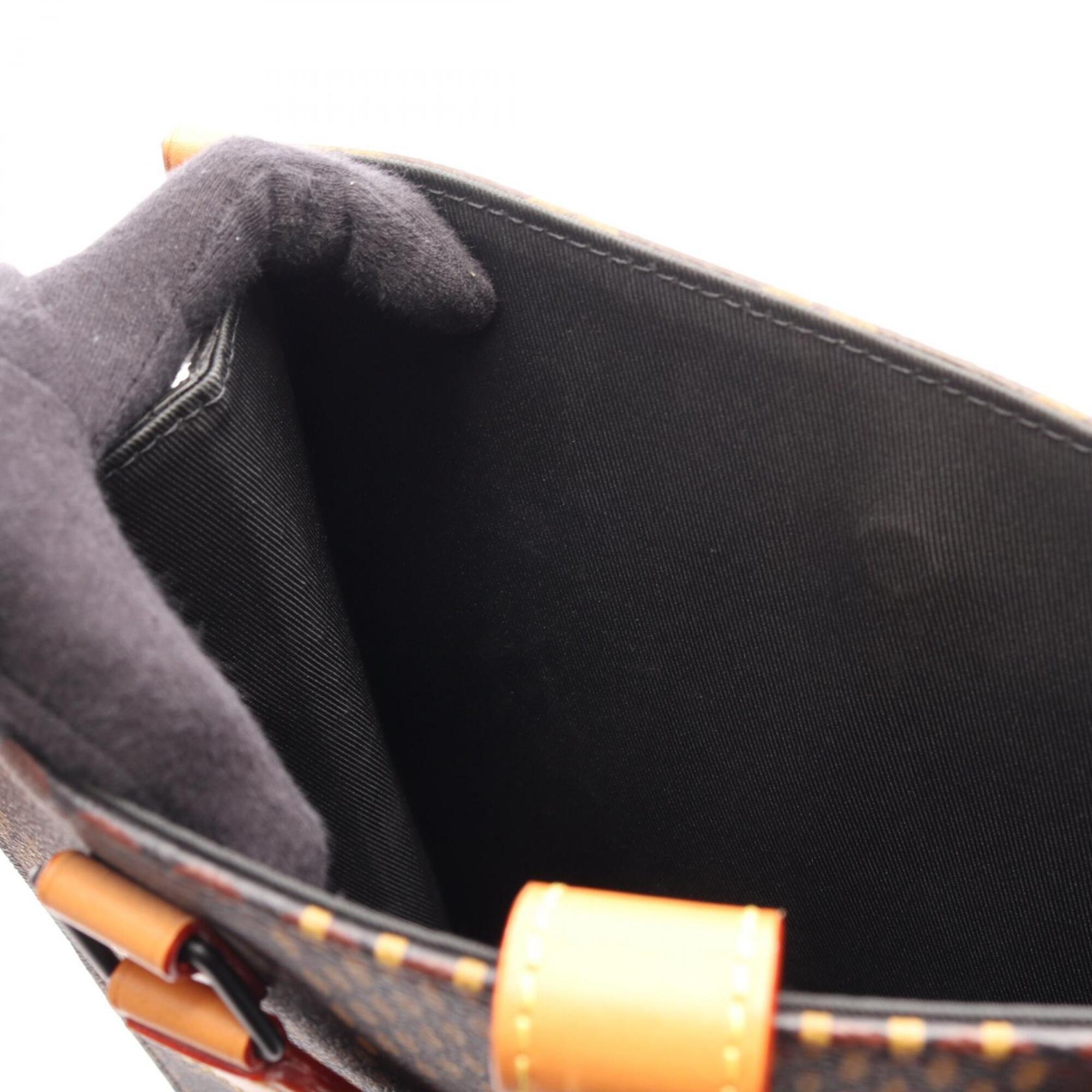 Louis Vuitton Brown Ebene Coated Canvas Leather Handbag Tote Bag (Pre-Owned)