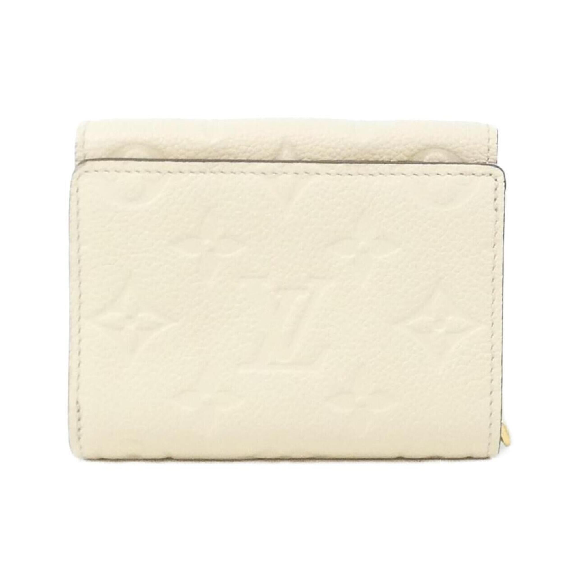 Louis Vuitton Beige Leather Wallet (Tri-Fold) (Pre-Owned)
