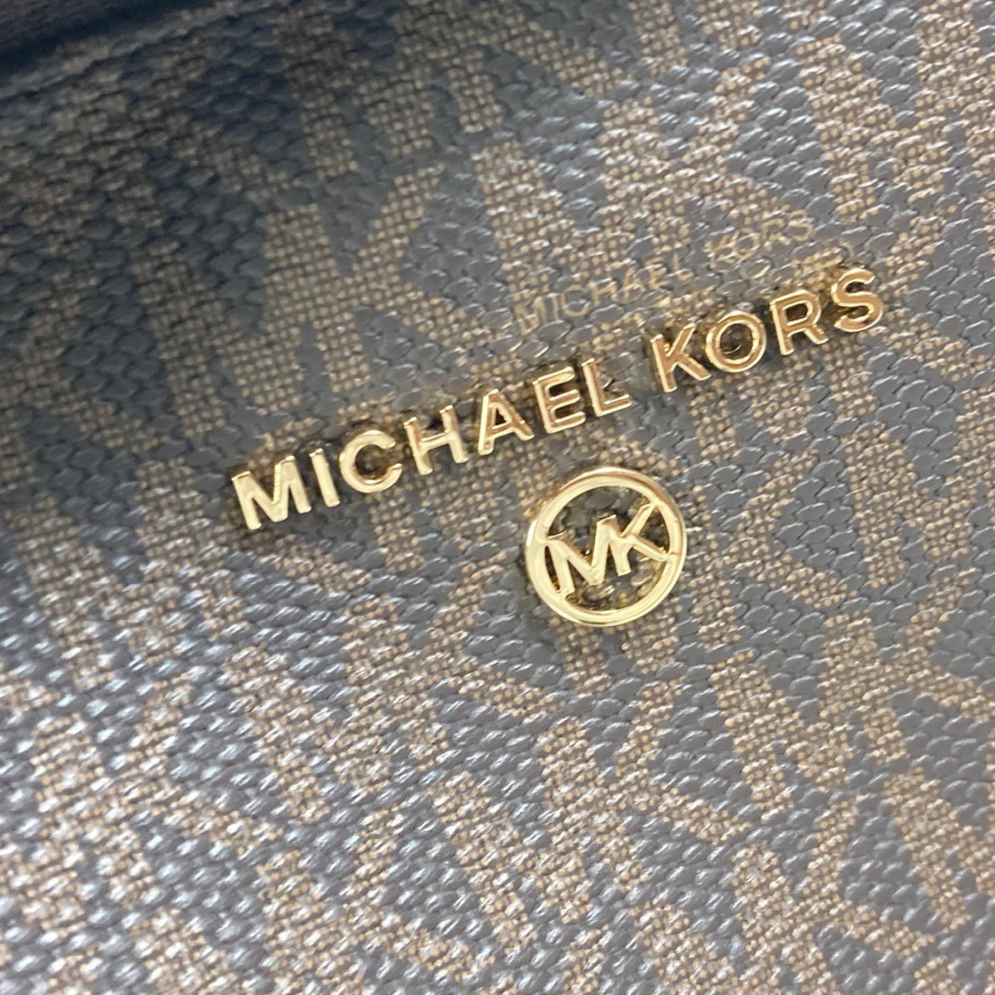 Michael Kors Brown Pvc Leather Backpack (Pre-Owned)