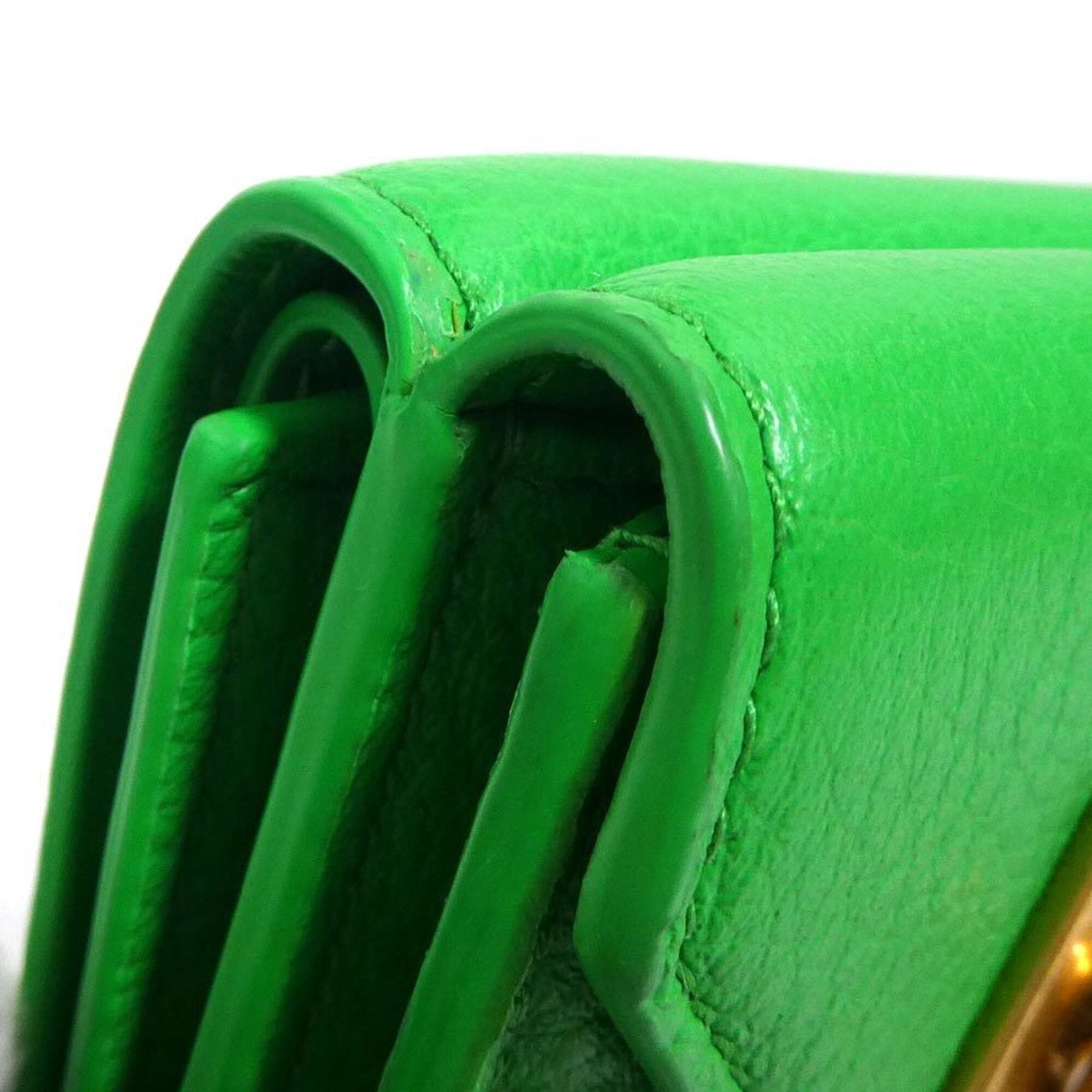Bottega Veneta Green Leather Wallet (Tri-Fold) (Pre-Owned)