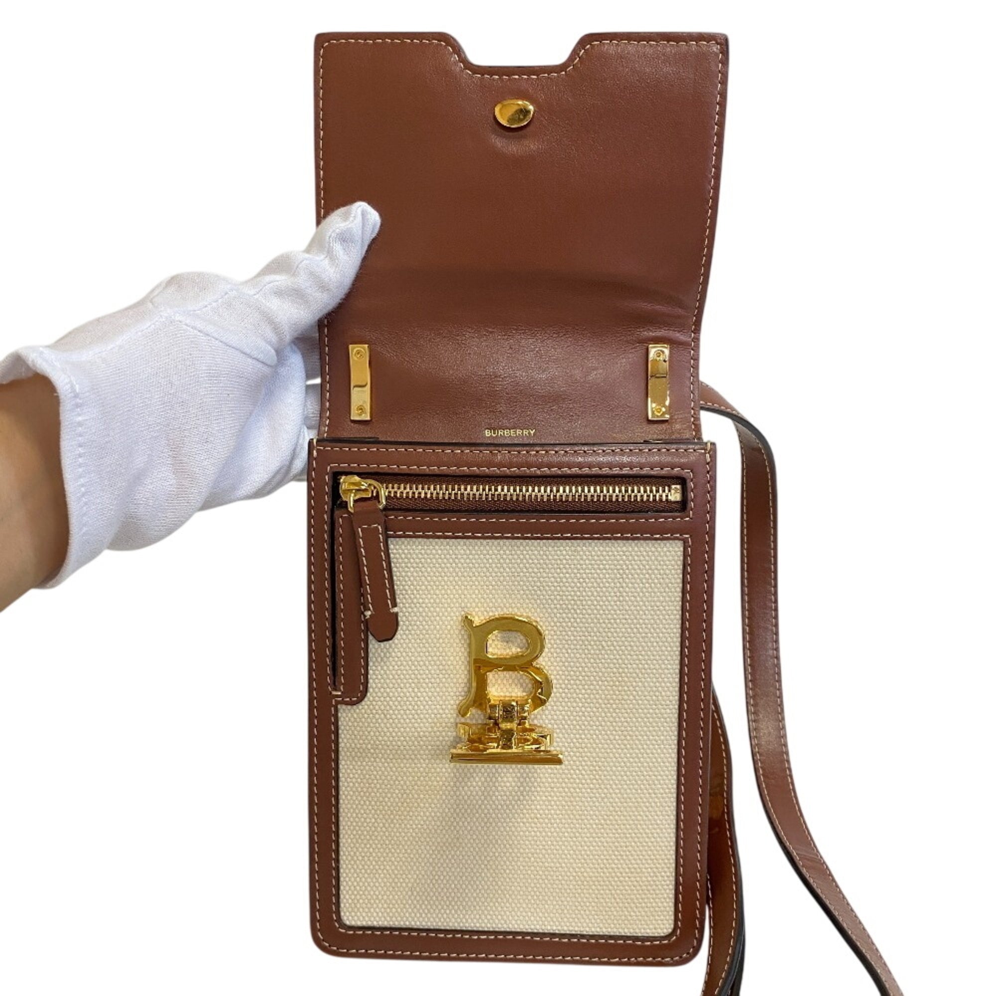 Tory Burch Brown Canvas Shoulder Bag (Pre-Owned)