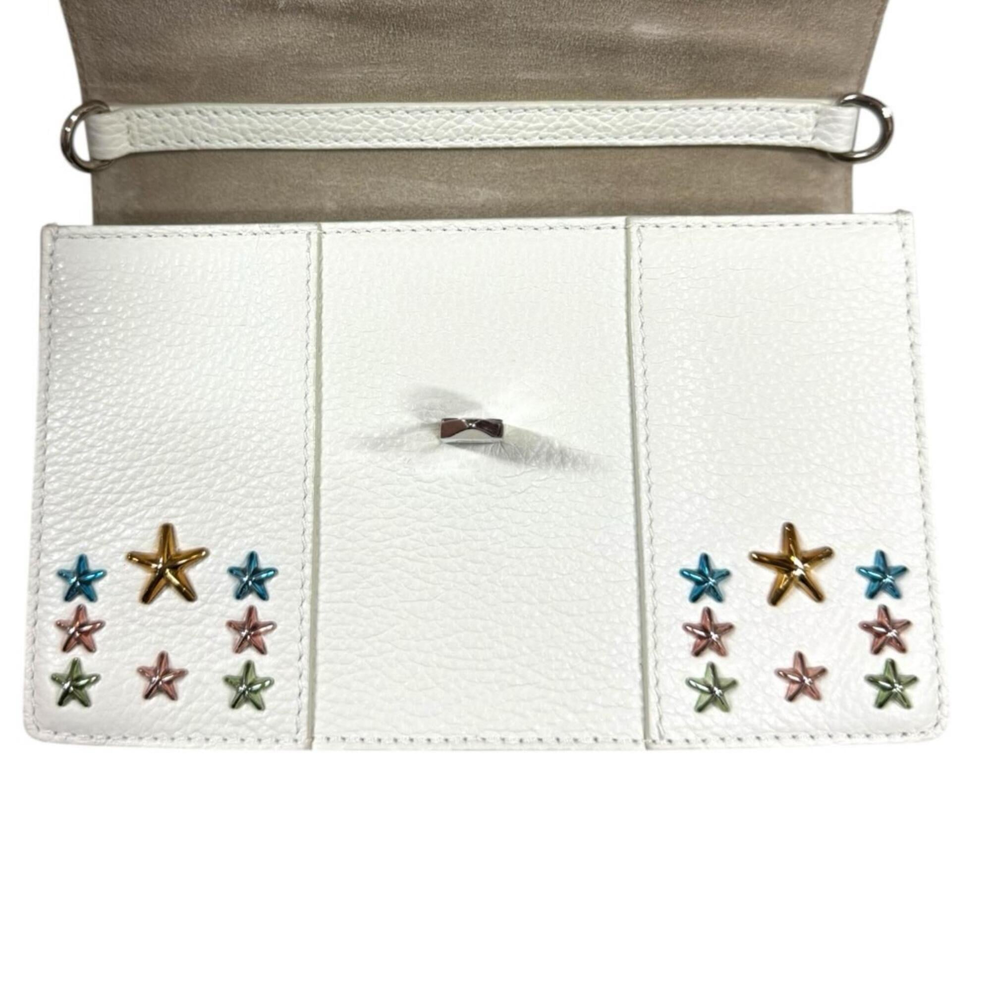 Jimmy Choo White Leather Shoulder Bag (Pre-Owned)