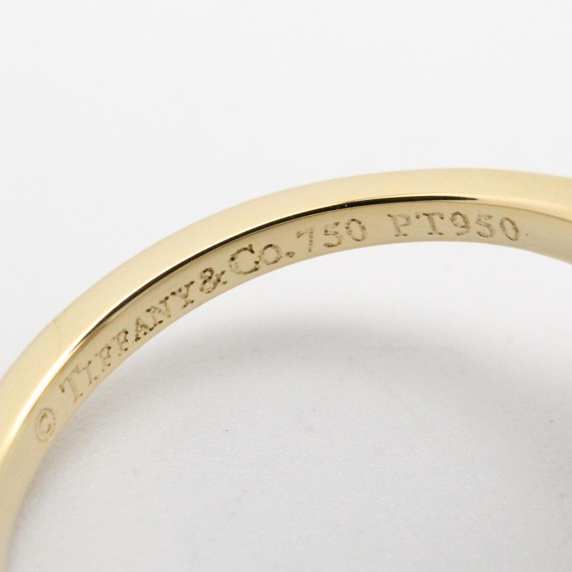 Tiffany Gold Silver Clear Yellow Gold (18K) Platinum 950 Band Ring (Pre-Owned)