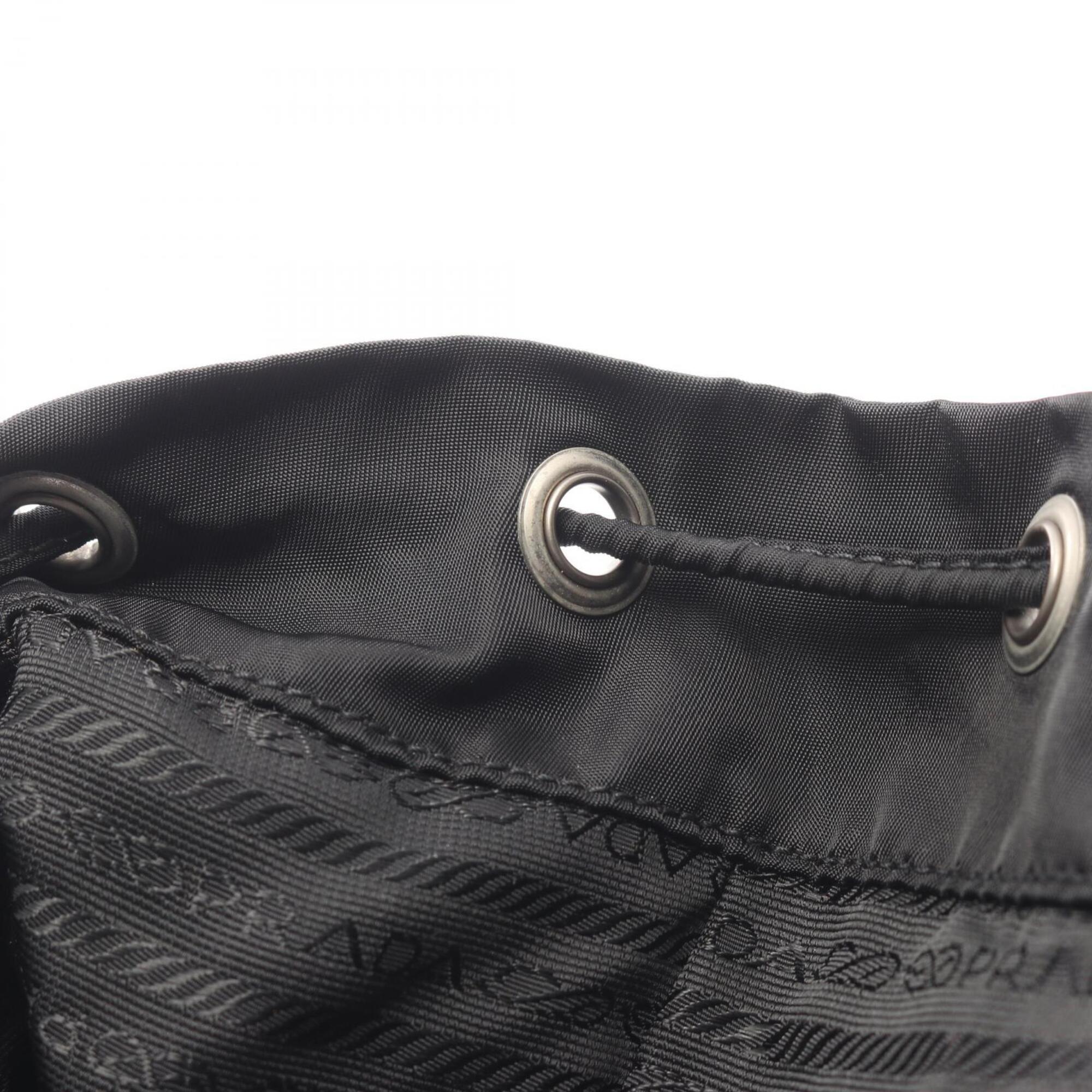 Prada Black Nylon Backpack Handbag (Pre-Owned)