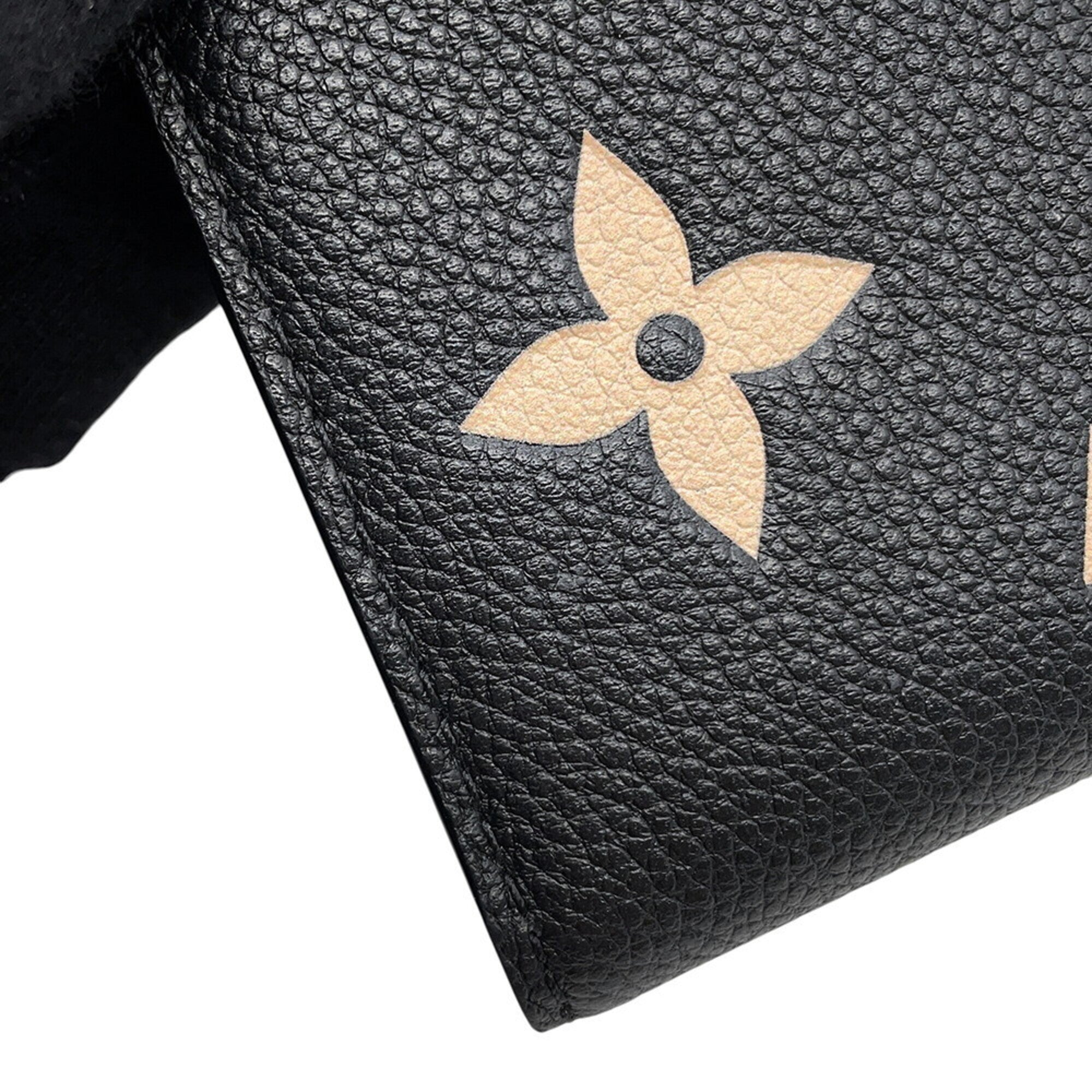 Louis Vuitton Beige Black Noir Monogram Empreinte Wallet (Tri-Fold) (Pre-Owned)