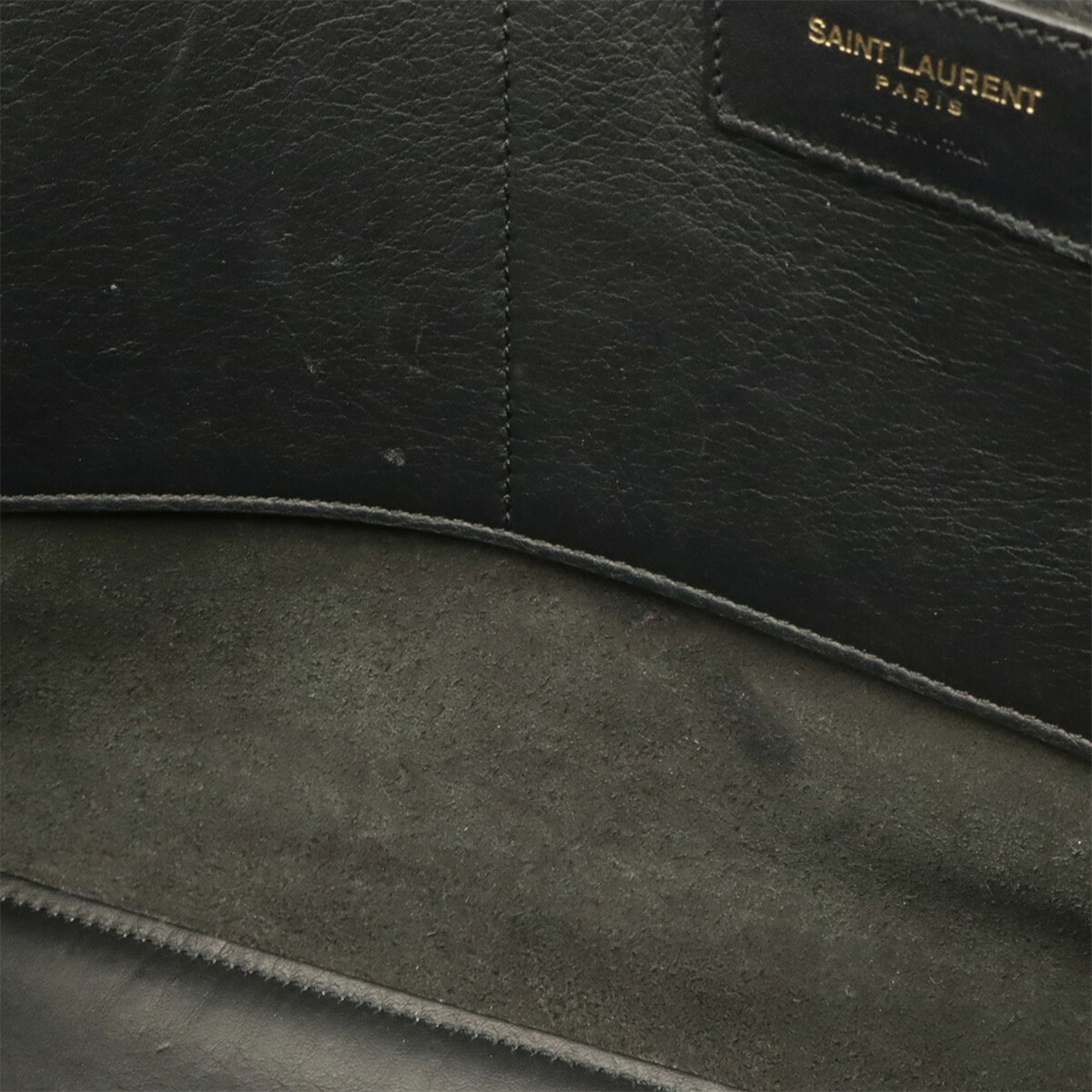 Yves Saint Laurent Black Leather Handbag Shoulder Bag (Pre-Owned)