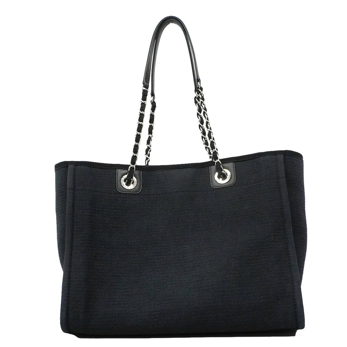 Chanel Black Canvas Tote Bag (Pre-Owned)