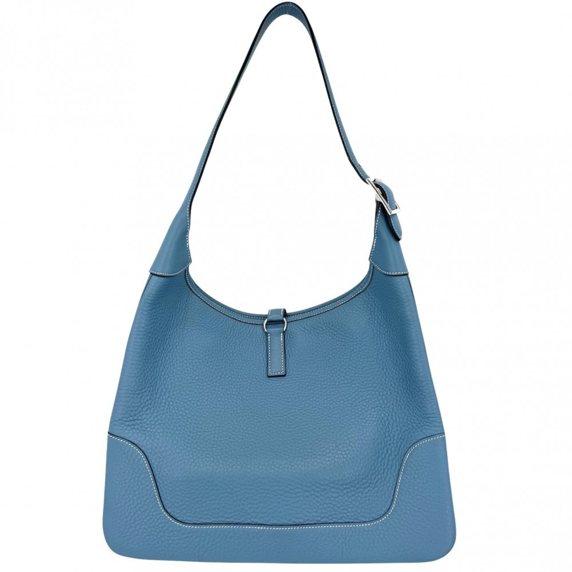 Hermes Blue Leather Shoulder Bag (Pre-Owned)