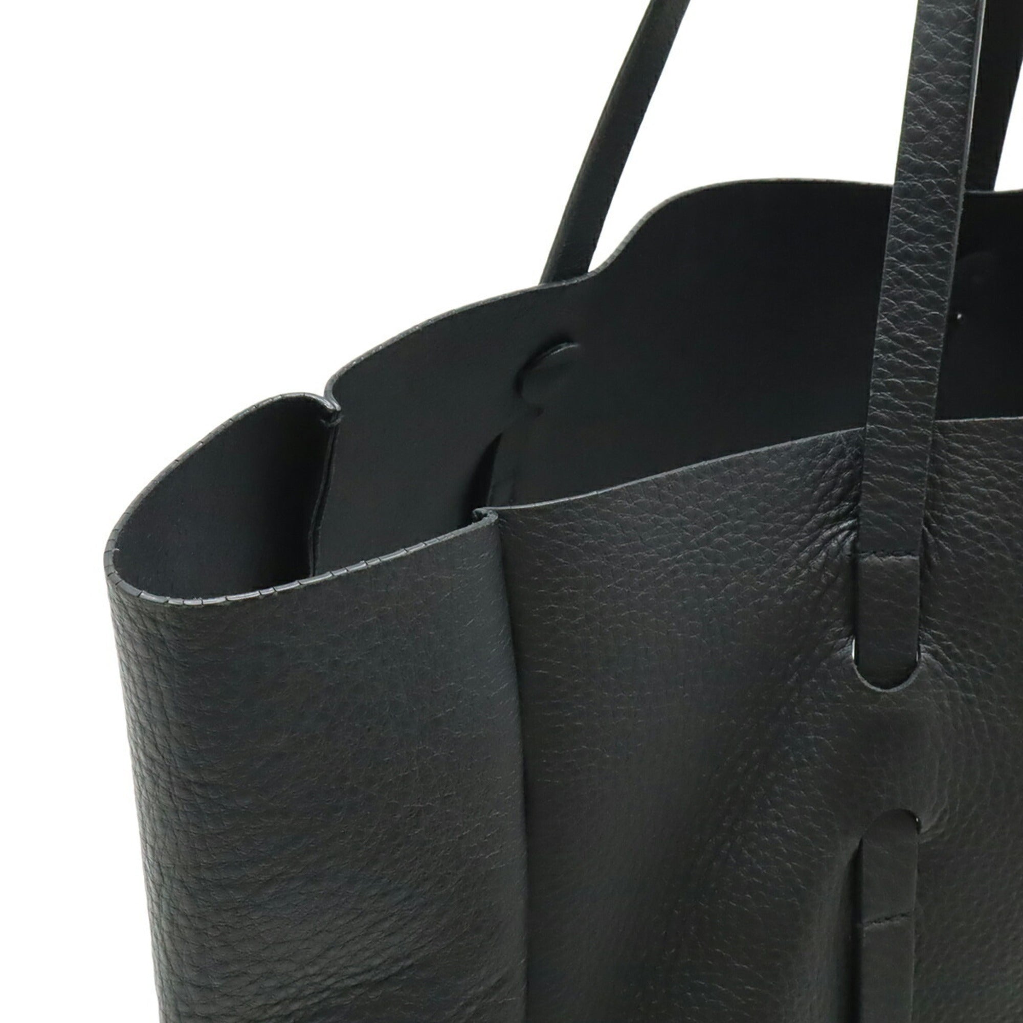 Balenciaga Black Leather Shoulder Bag Tote Bag (Pre-Owned)