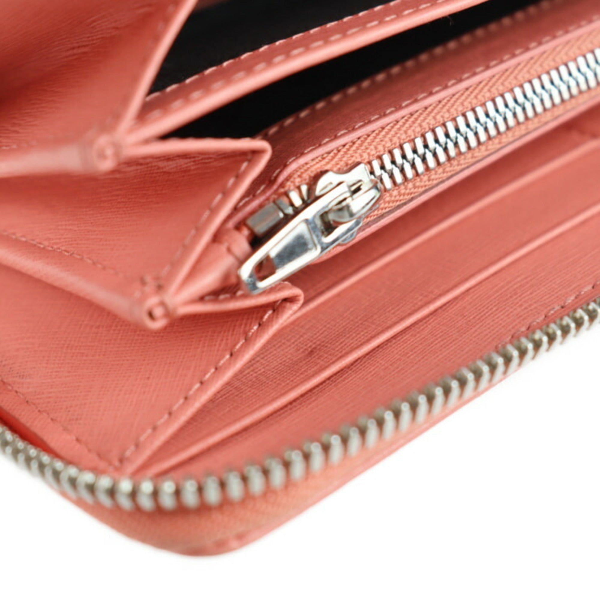 Balenciaga Pink Salmon Pink Leather Long Wallet (Bi-Fold) (Pre-Owned)